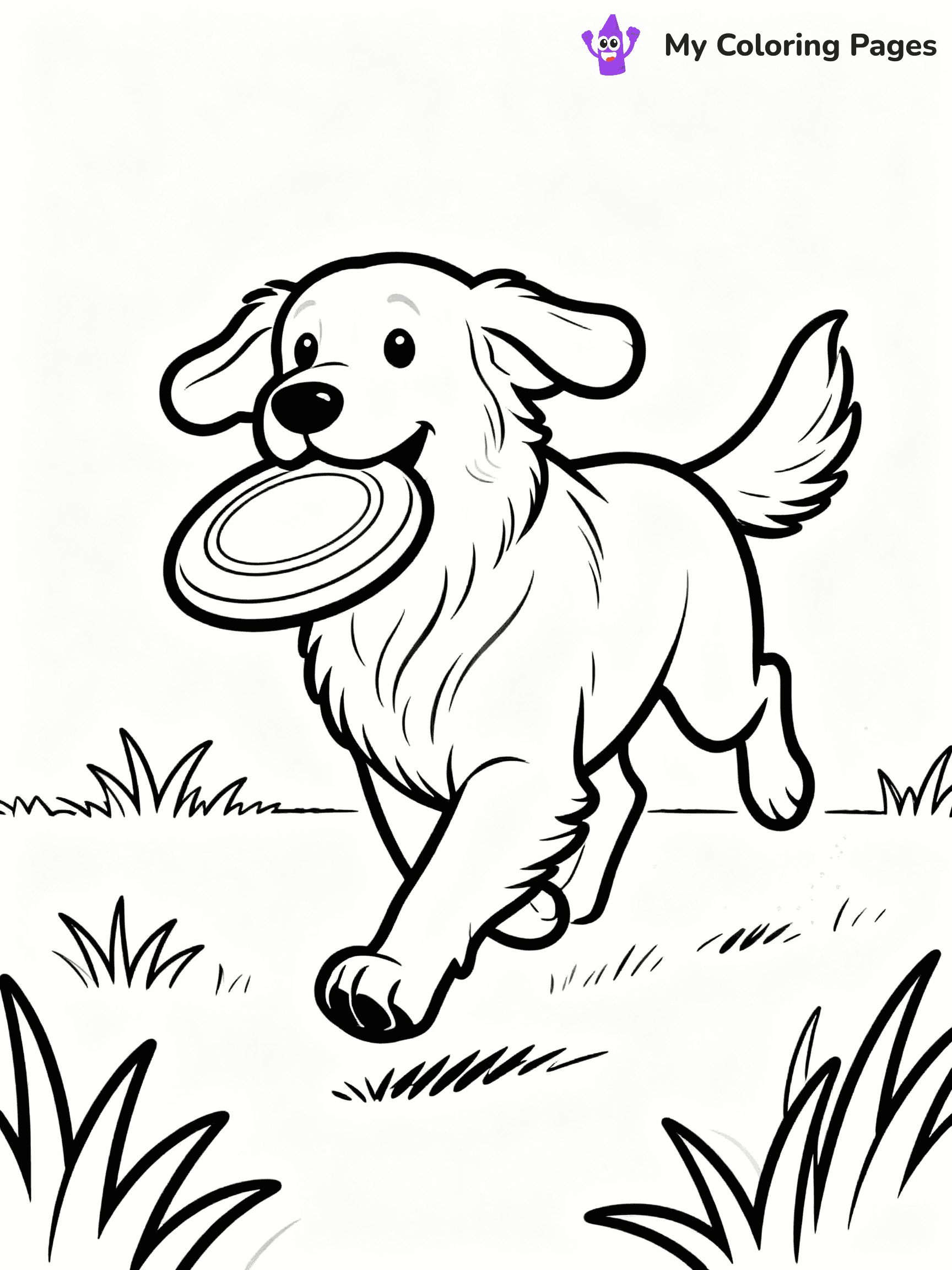 Golden Retriever Coloring Pages - 15