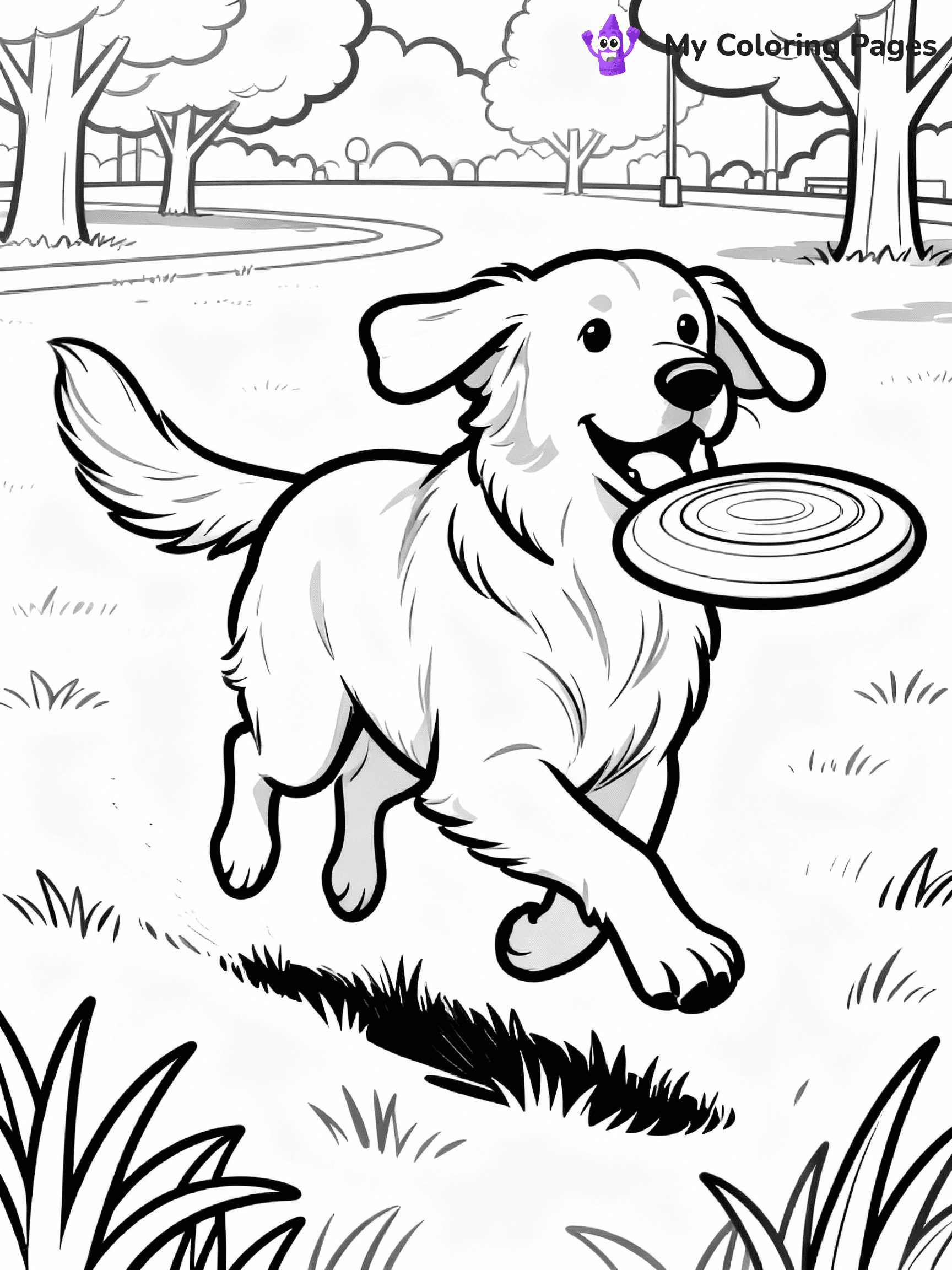 Golden Retriever Coloring Pages - 14