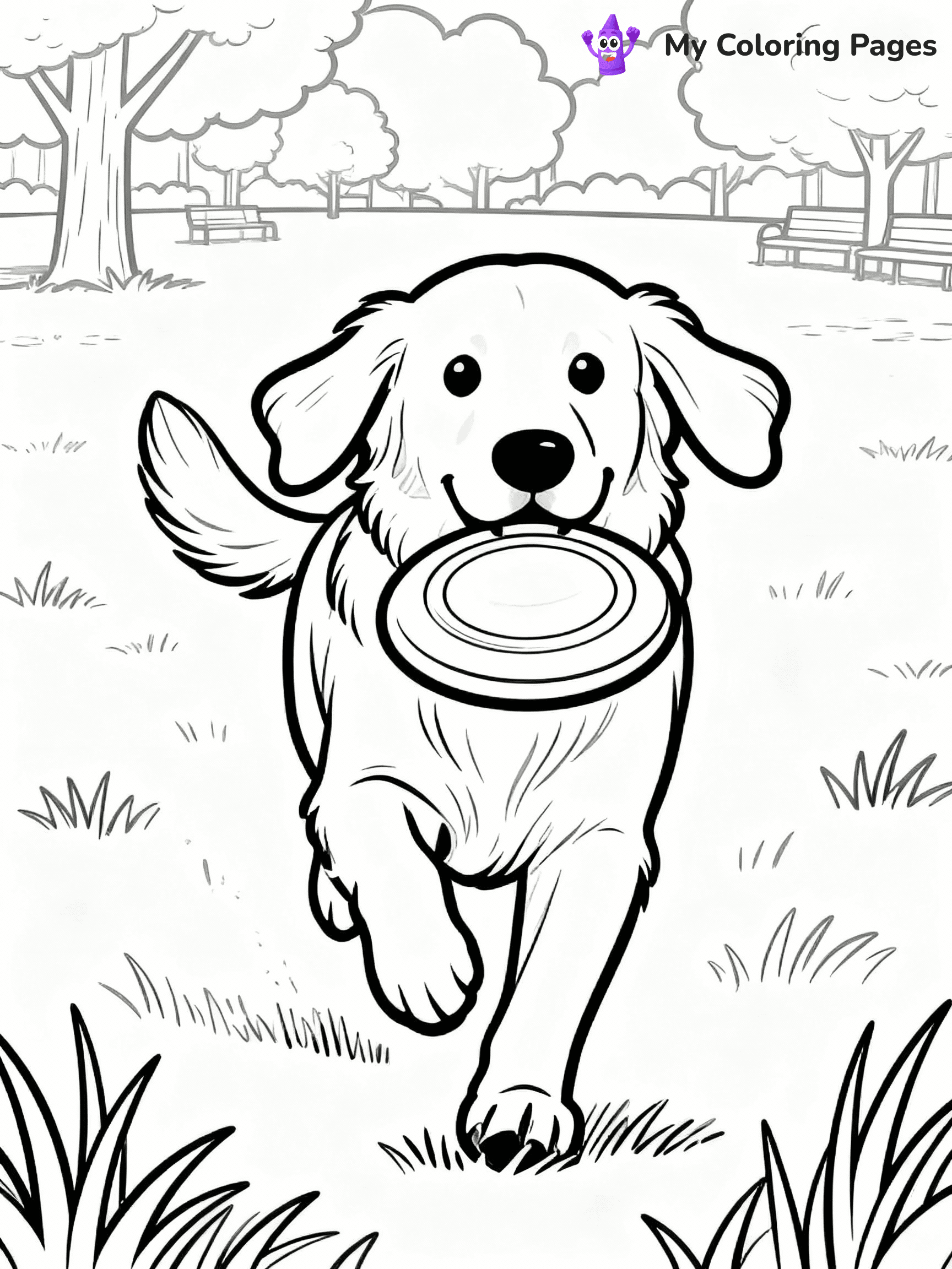 Golden Retriever Coloring Pages - 13