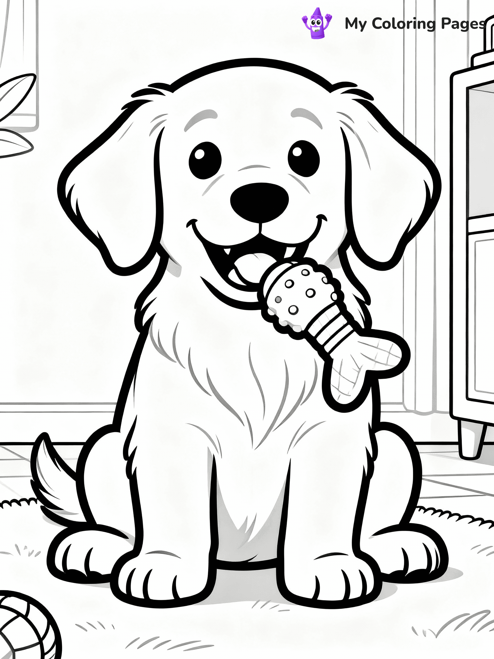 Golden Retriever Coloring Pages - 5