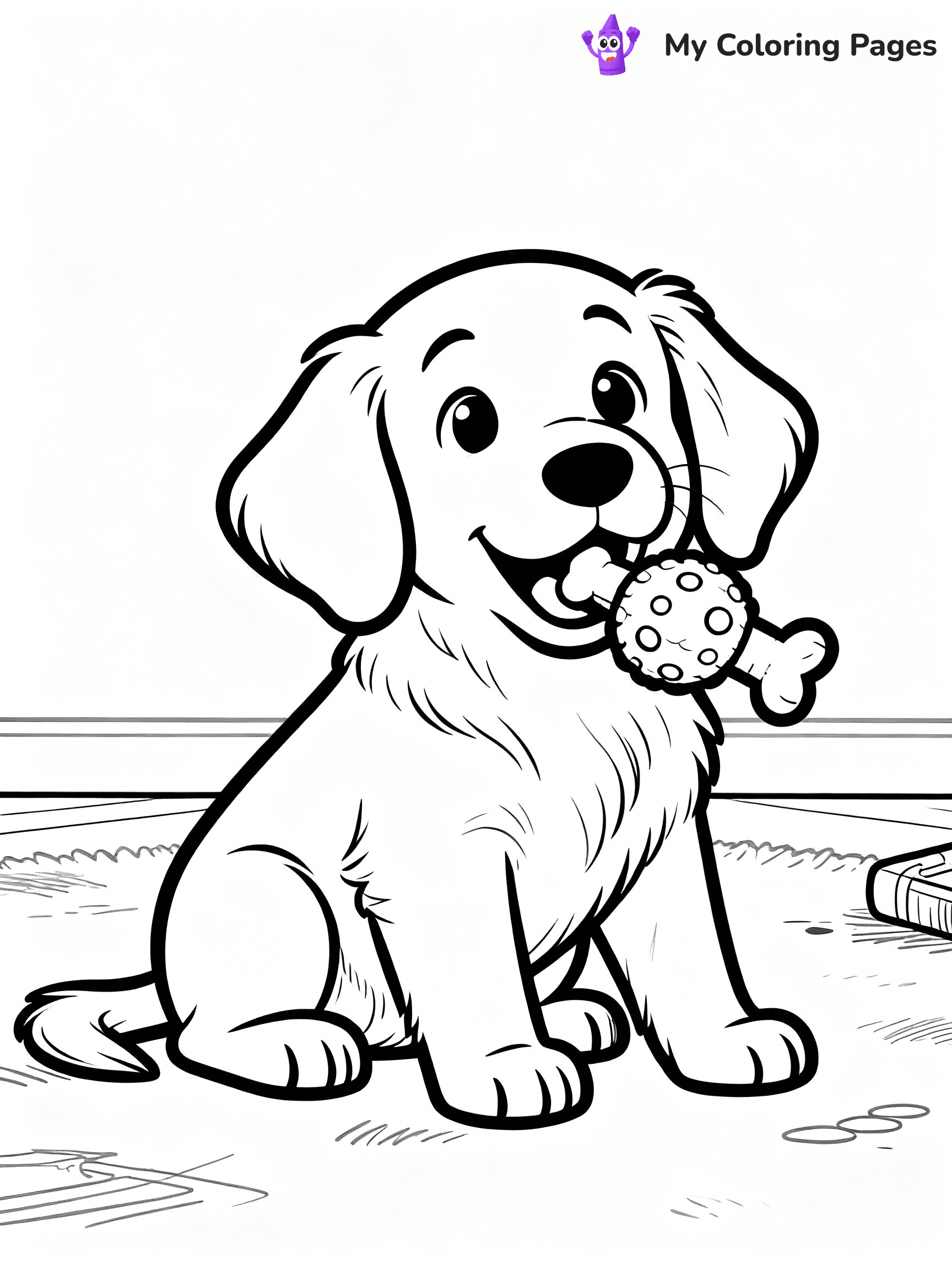 Golden Retriever Coloring Pages - 2