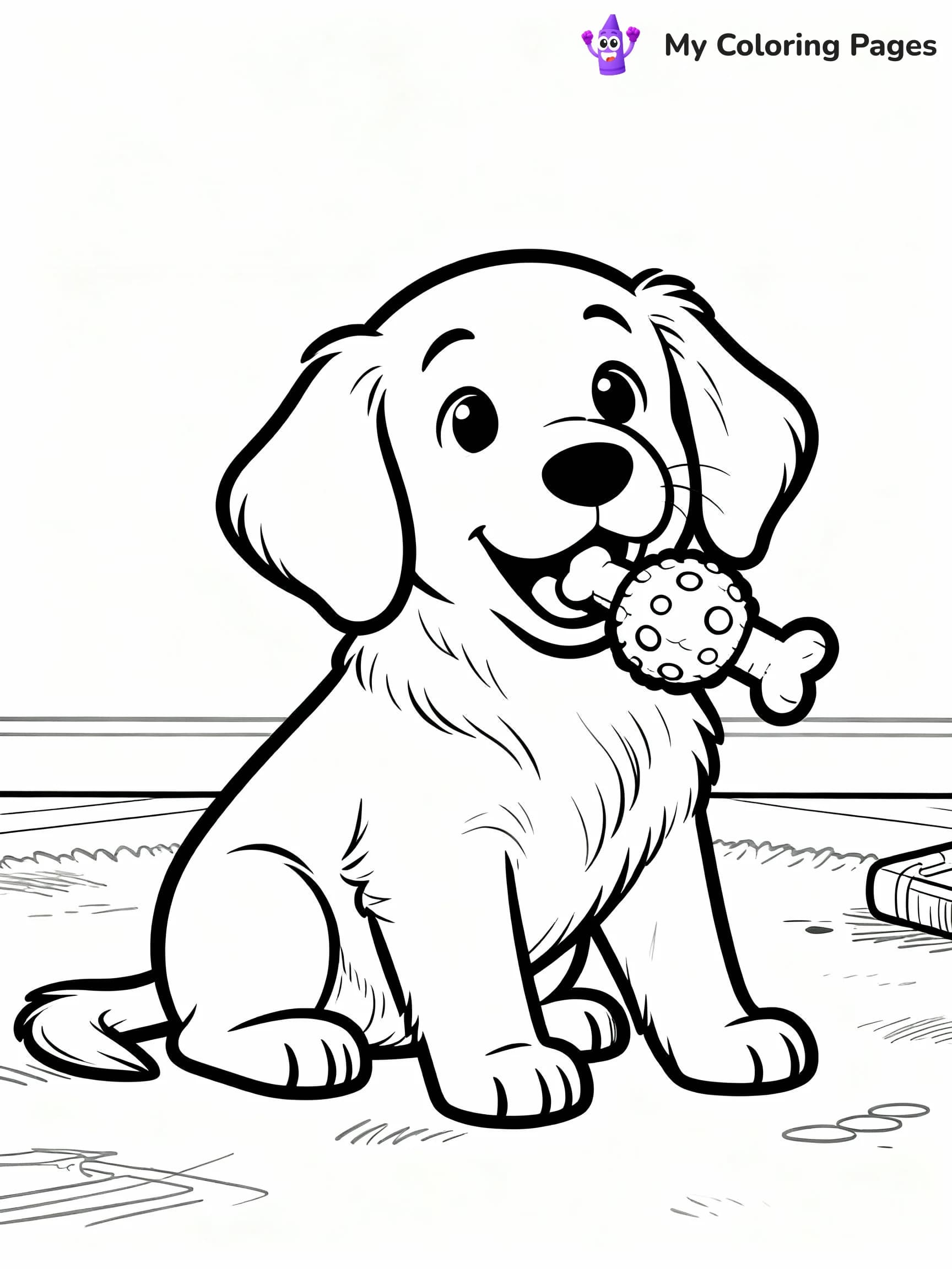 Golden Retriever Coloring Pages - 2
