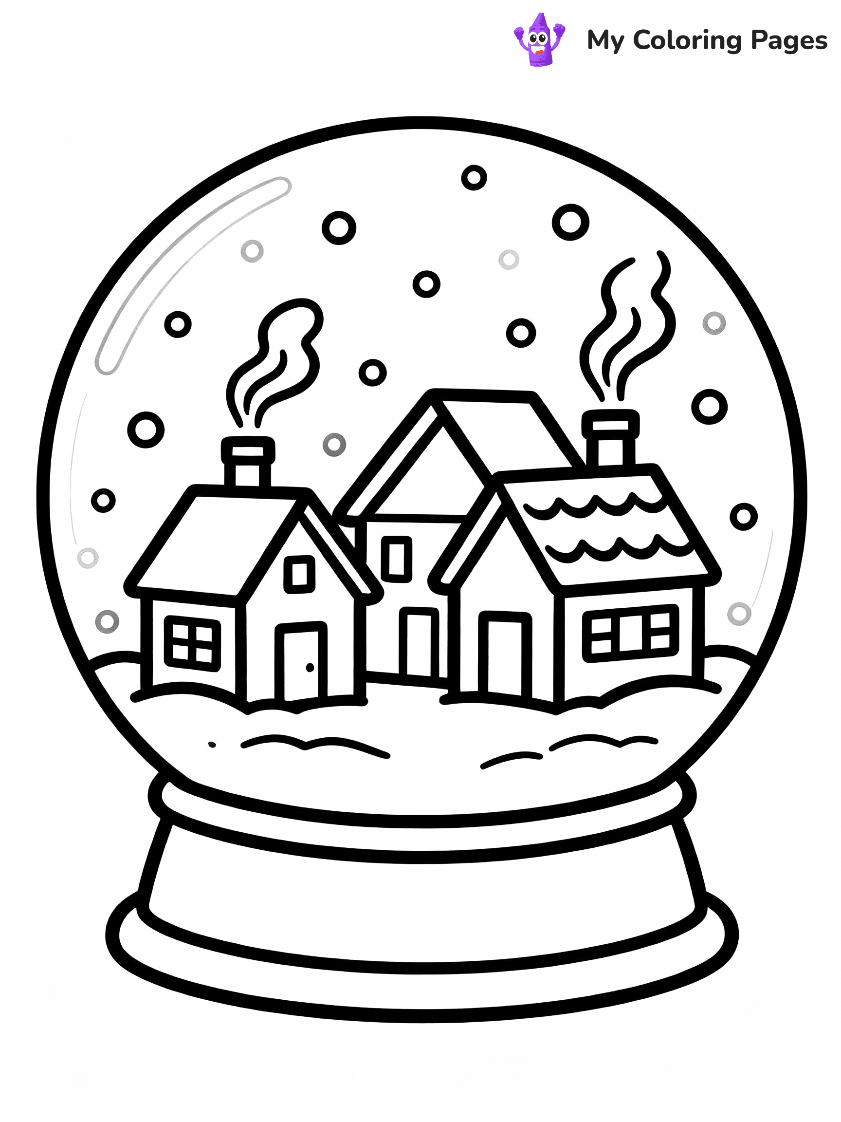 Snow Globe Coloring Pages - 27
