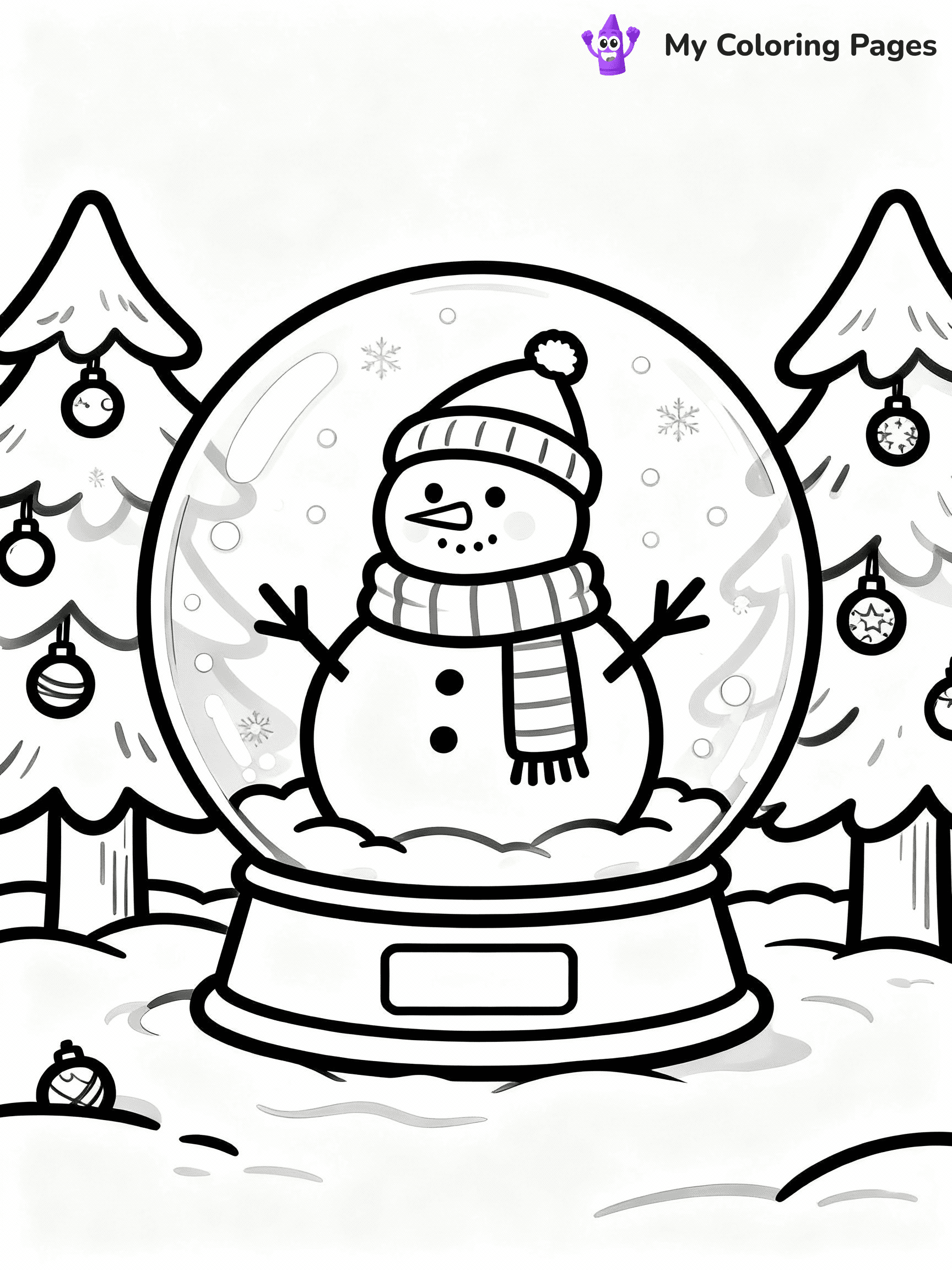 Snow Globe Coloring Pages - 22