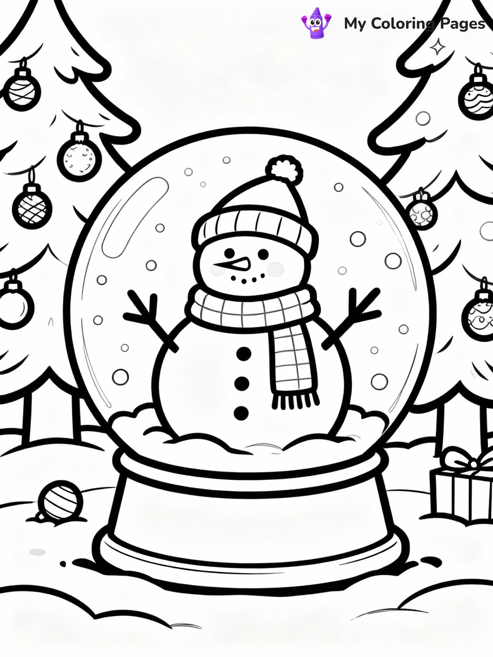 Snow Globe Coloring Pages - 20
