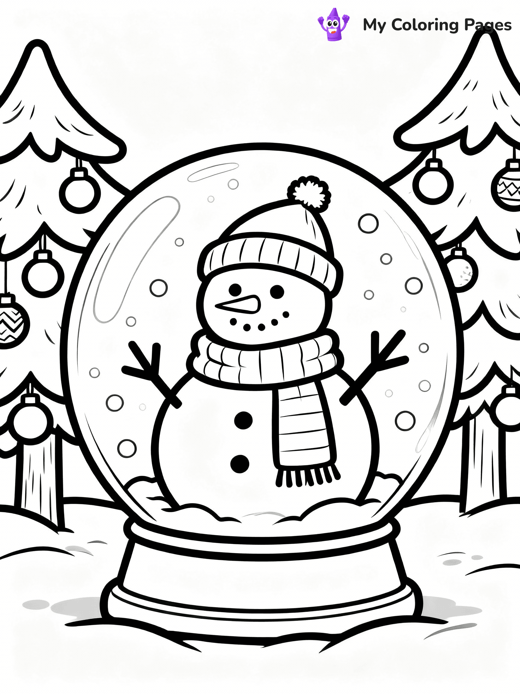 Snow Globe Coloring Pages - 18
