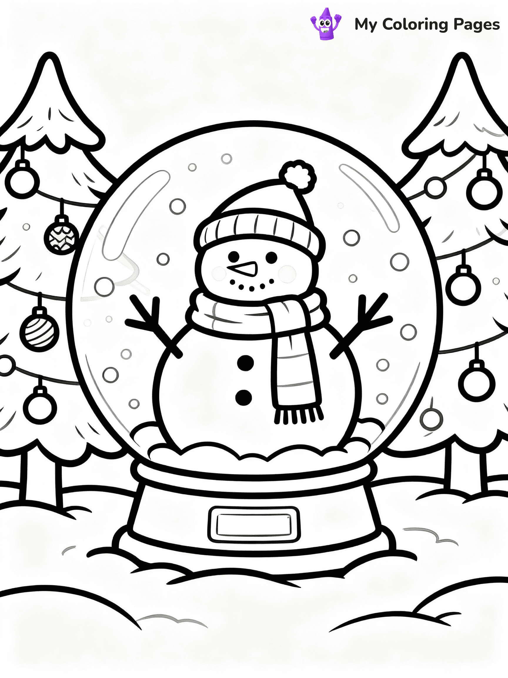 Snow Globe Coloring Pages - 14