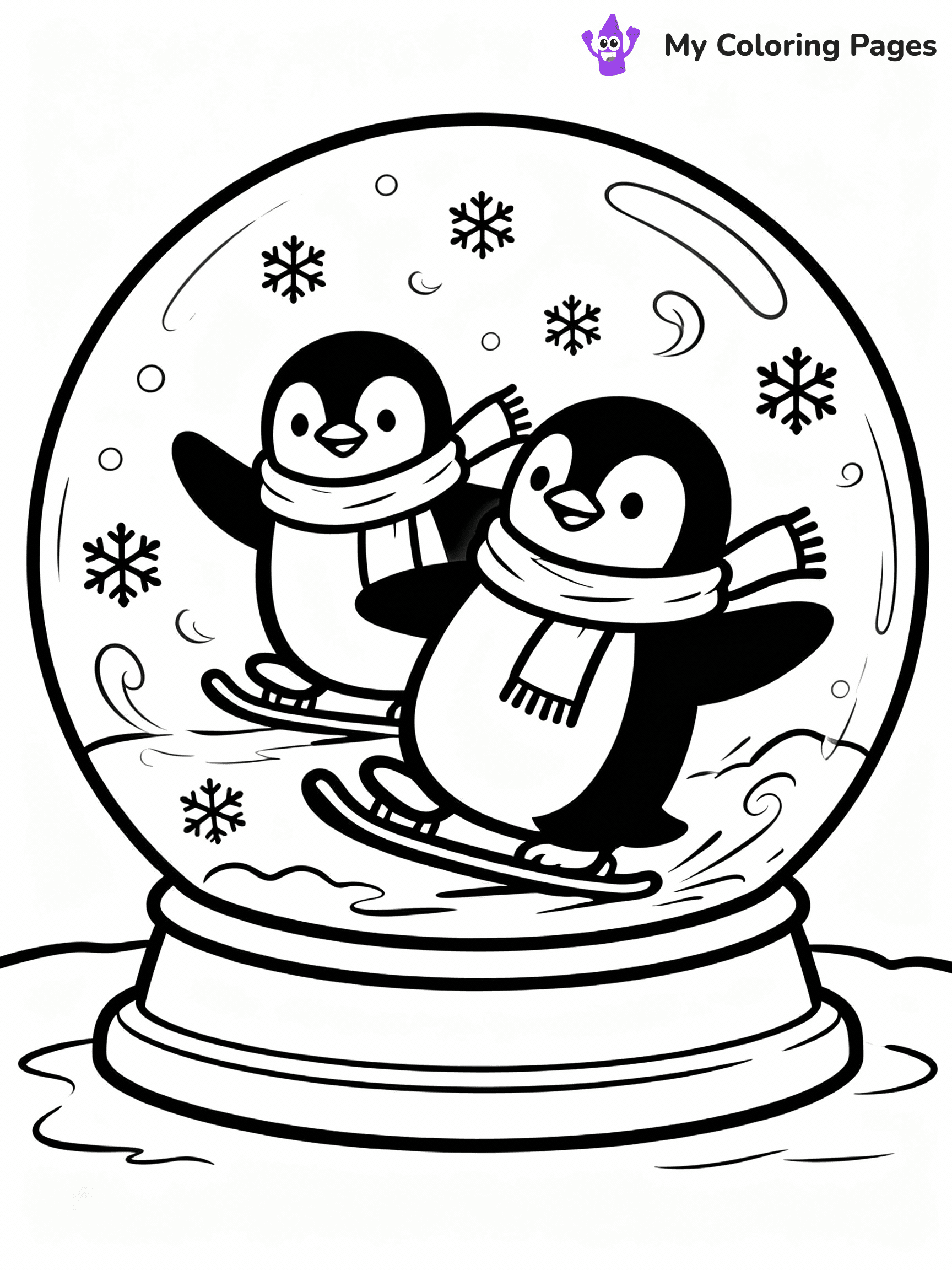 Snow Globe Coloring Pages - 6