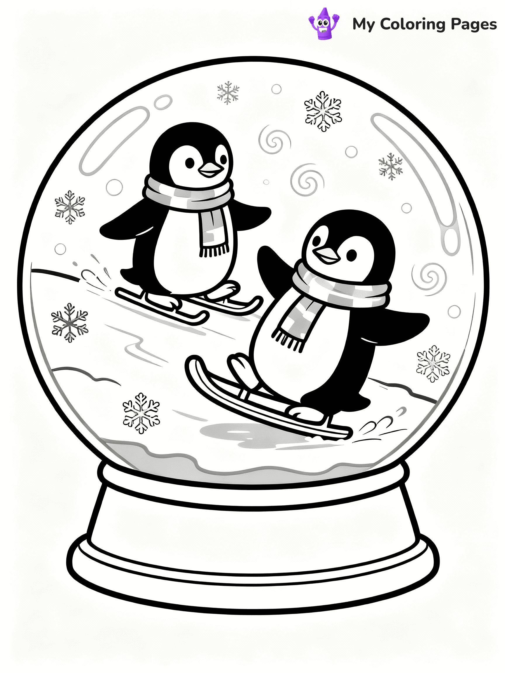 Snow Globe Coloring Pages - 4