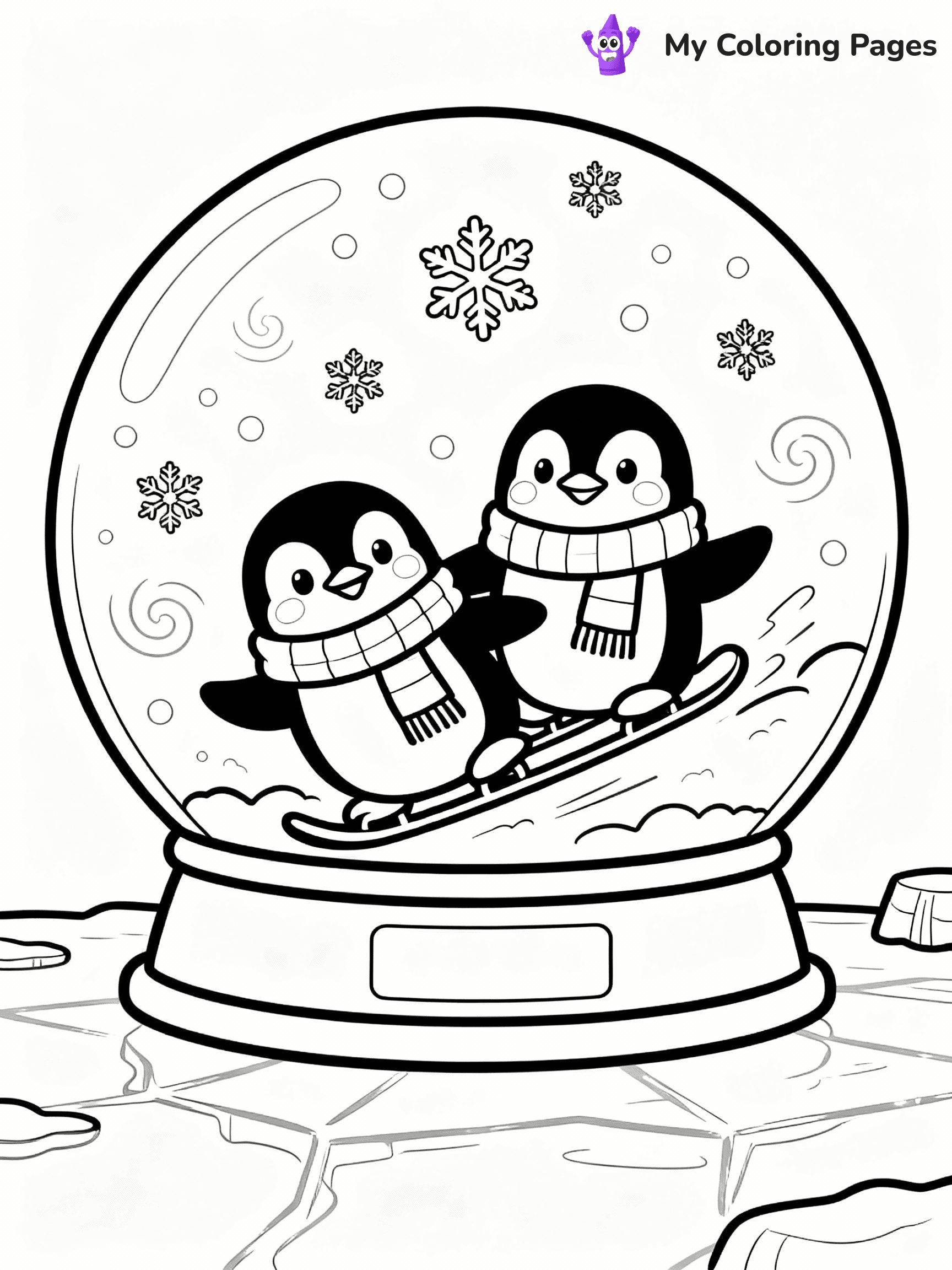 Snow Globe Coloring Pages - 3