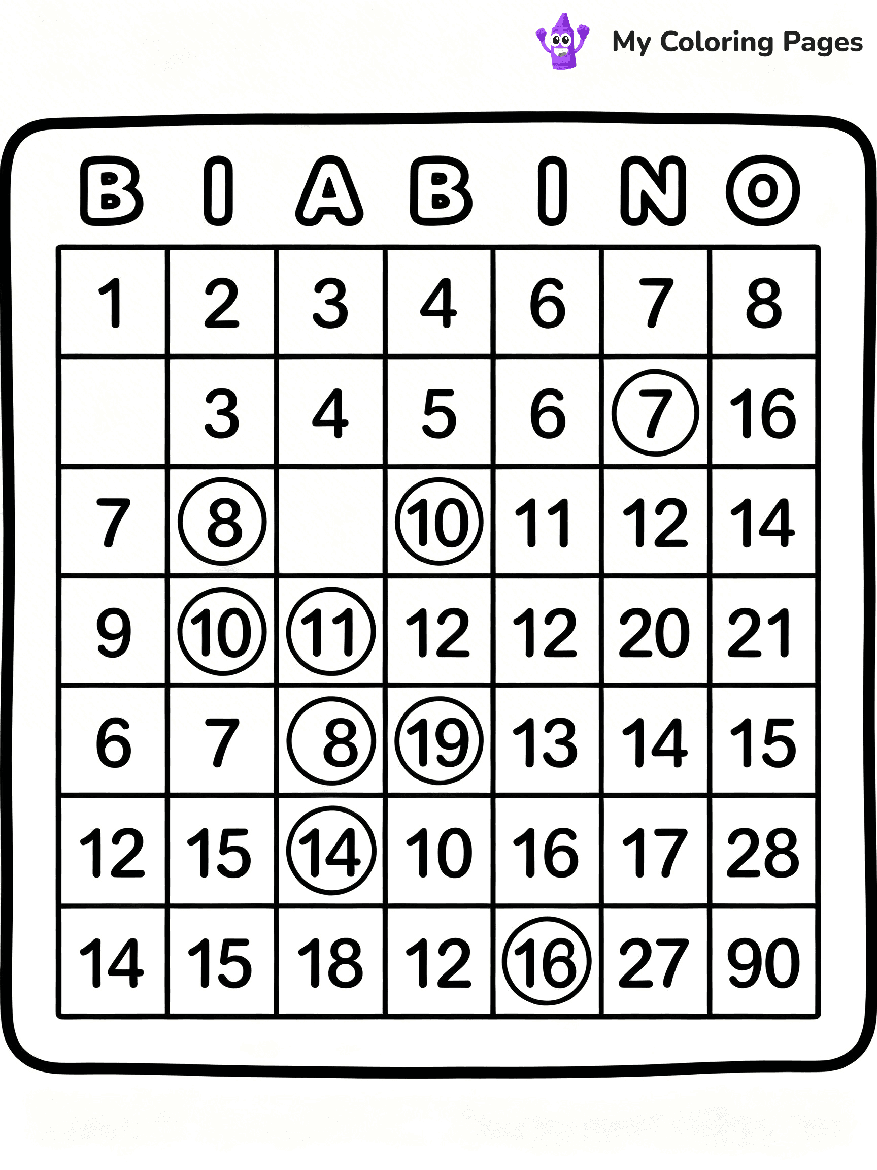 Bingo Coloring Pages - 32