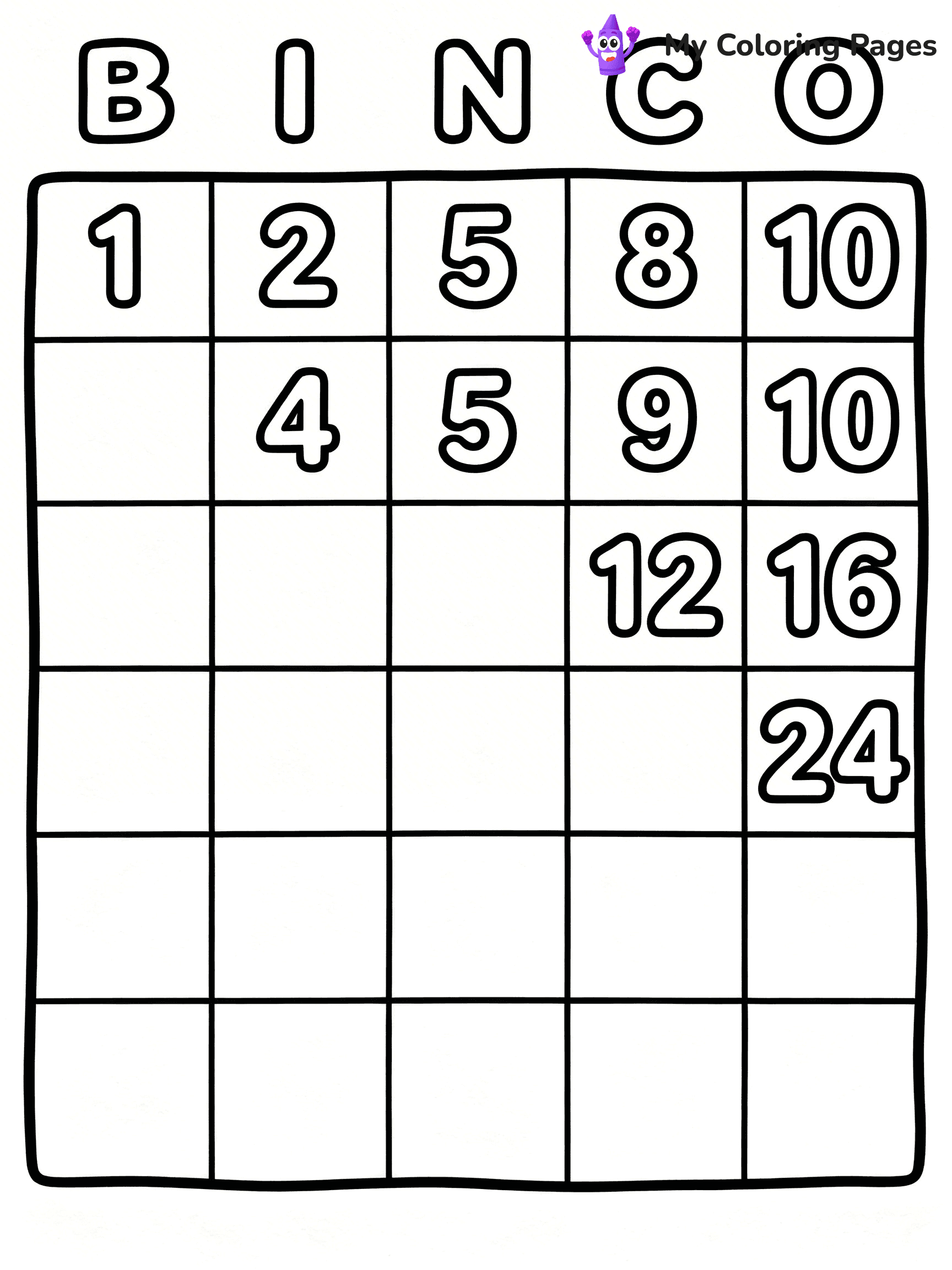 Bingo Coloring Pages - 30