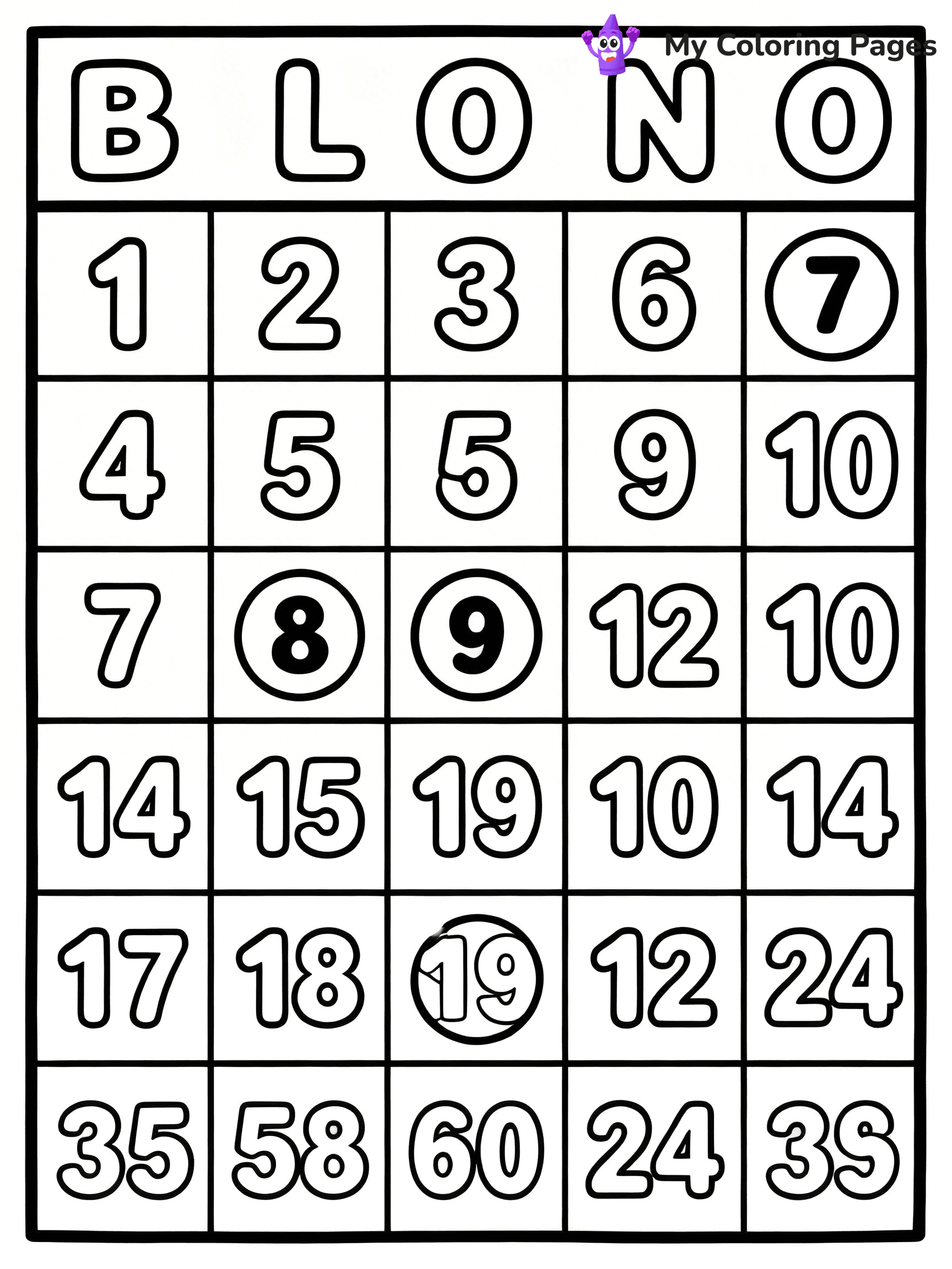 Bingo Coloring Pages - 29