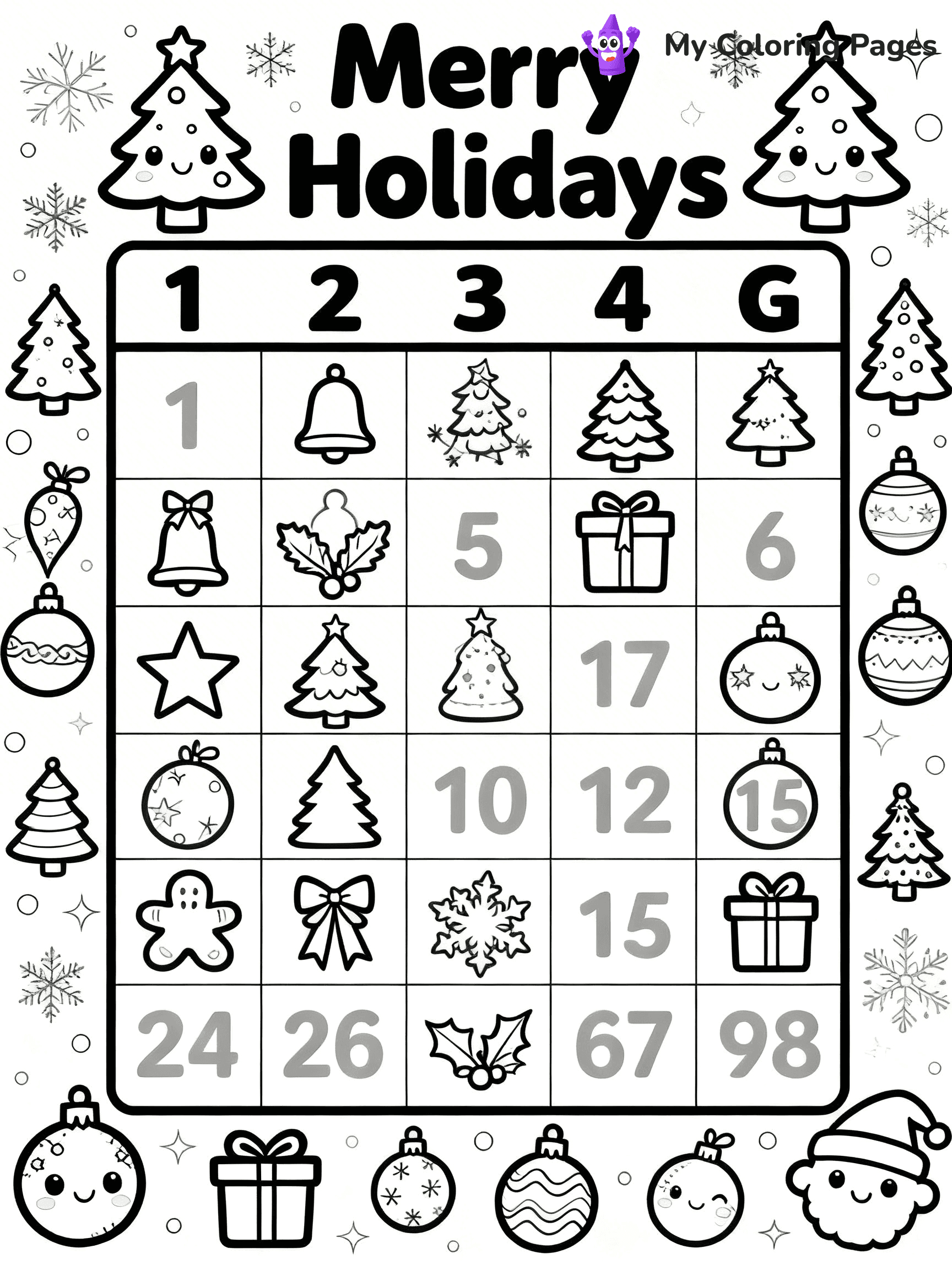 Bingo Coloring Pages - 25