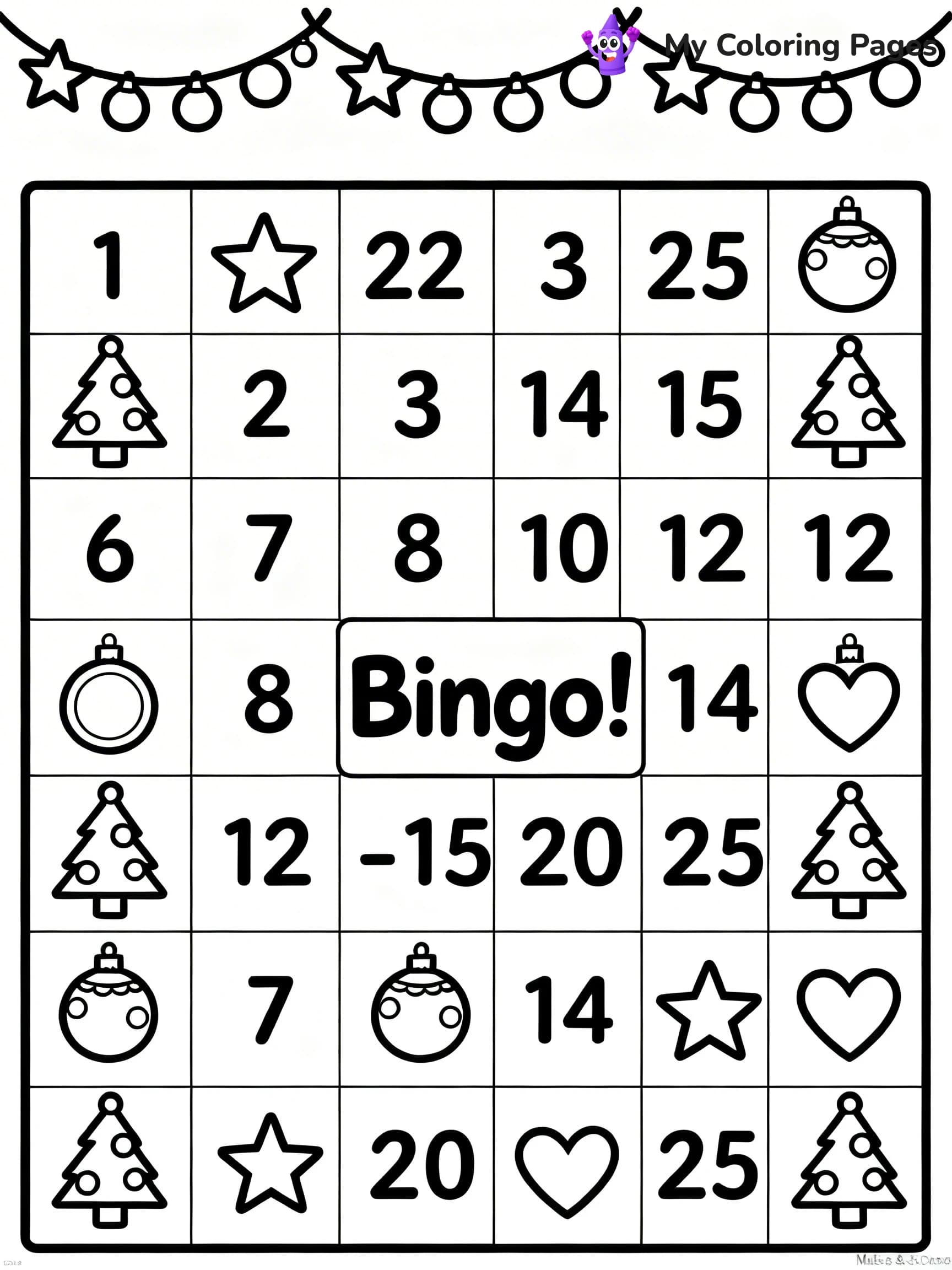 Bingo Coloring Pages - 24