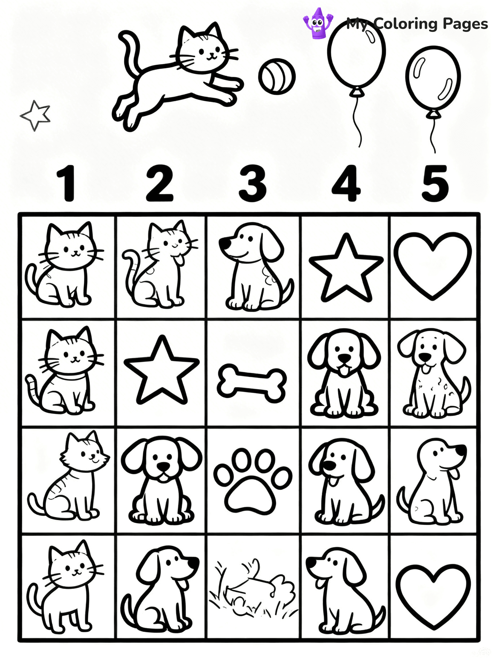 Bingo Coloring Pages - 14