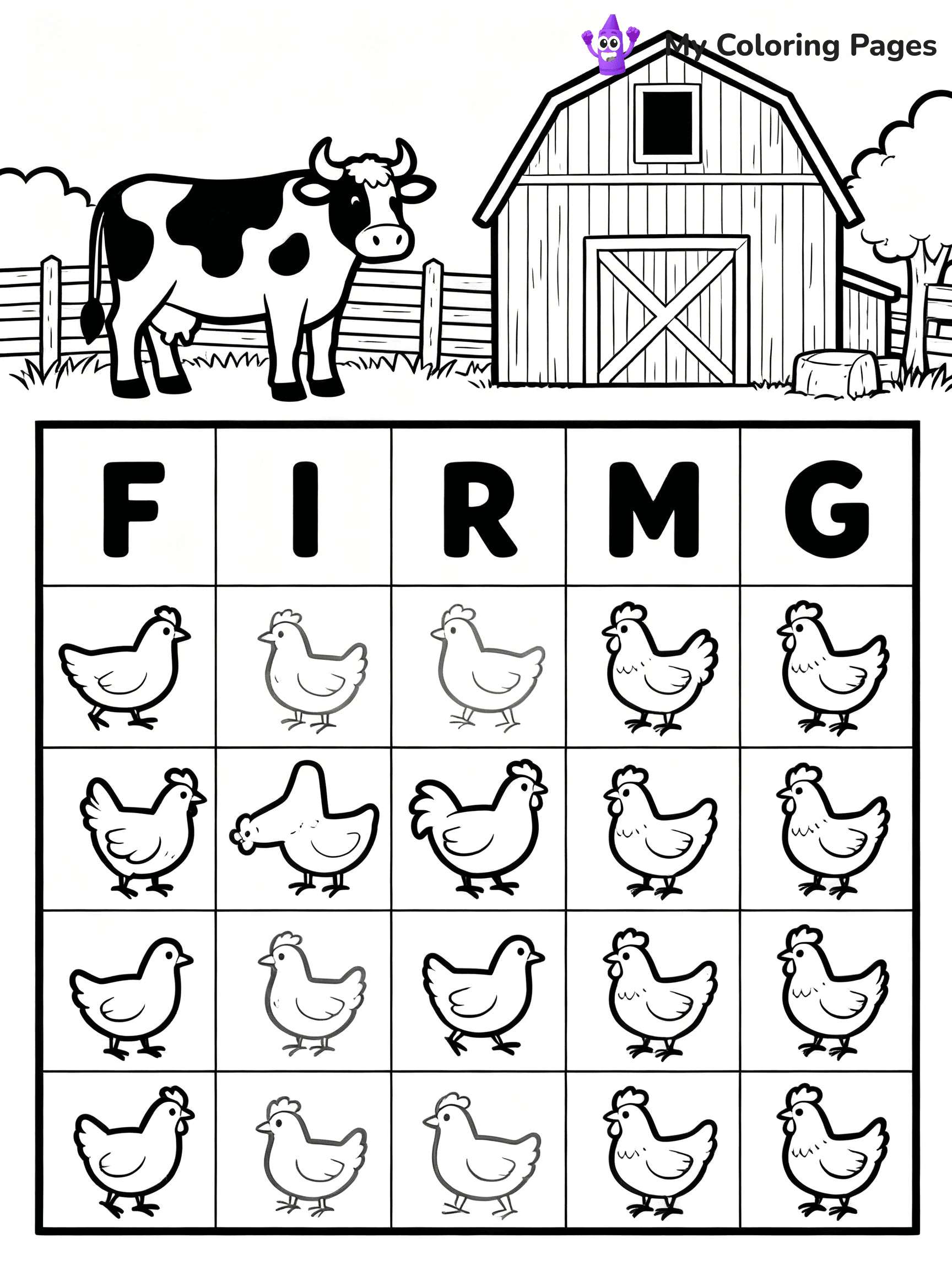 Bingo Coloring Pages - 8