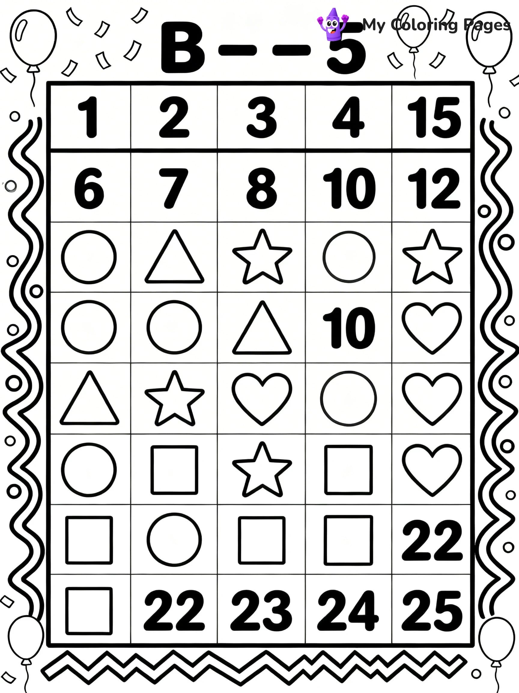 Bingo Coloring Pages - 4