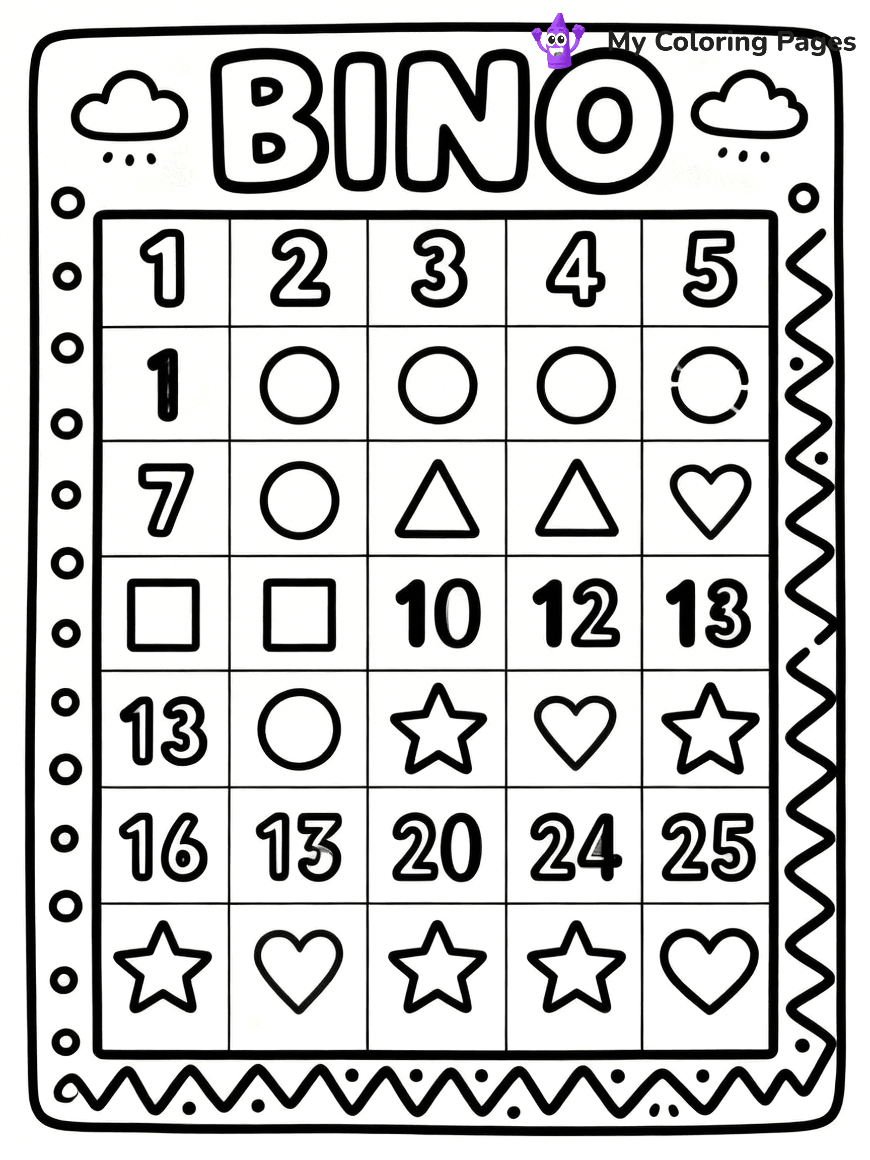Bingo Coloring Pages - 3