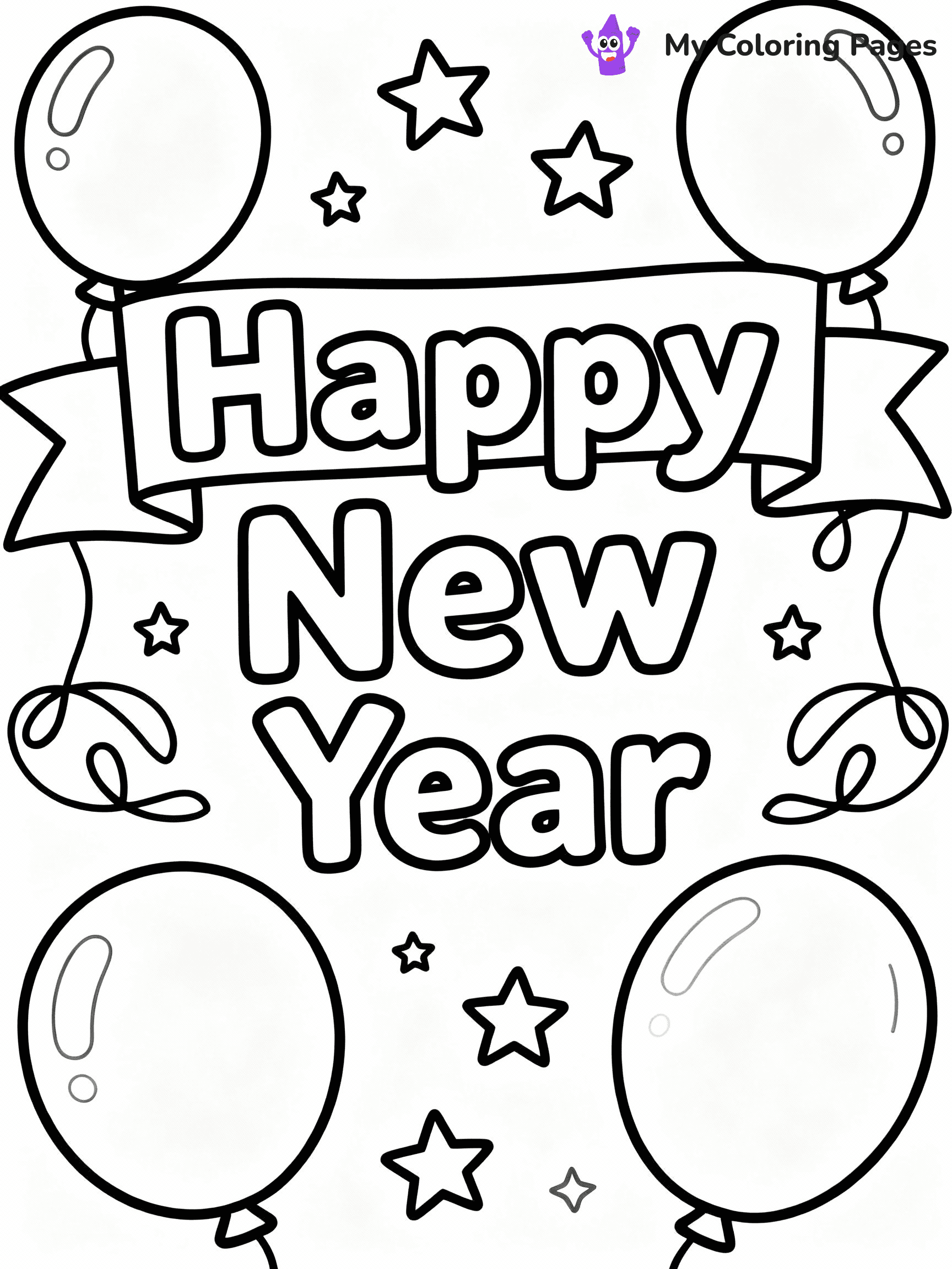 New Years Coloring Pages - 15