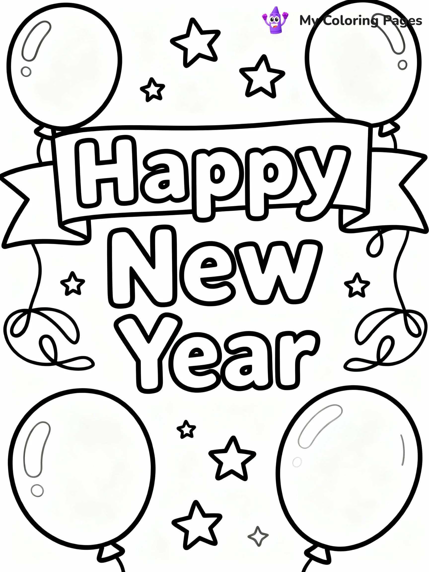 New Years Coloring Pages - 15