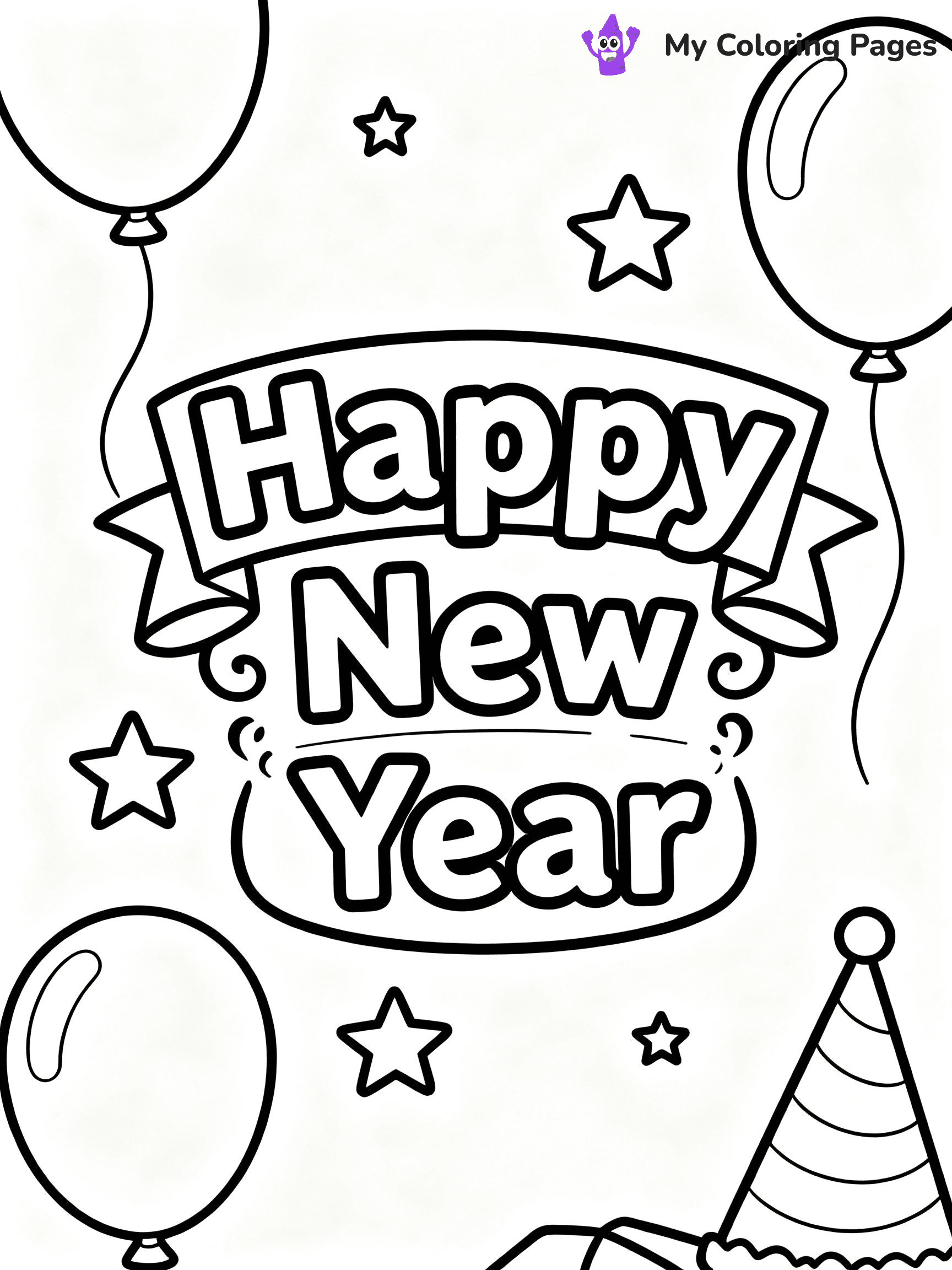 New Years Coloring Pages - 14