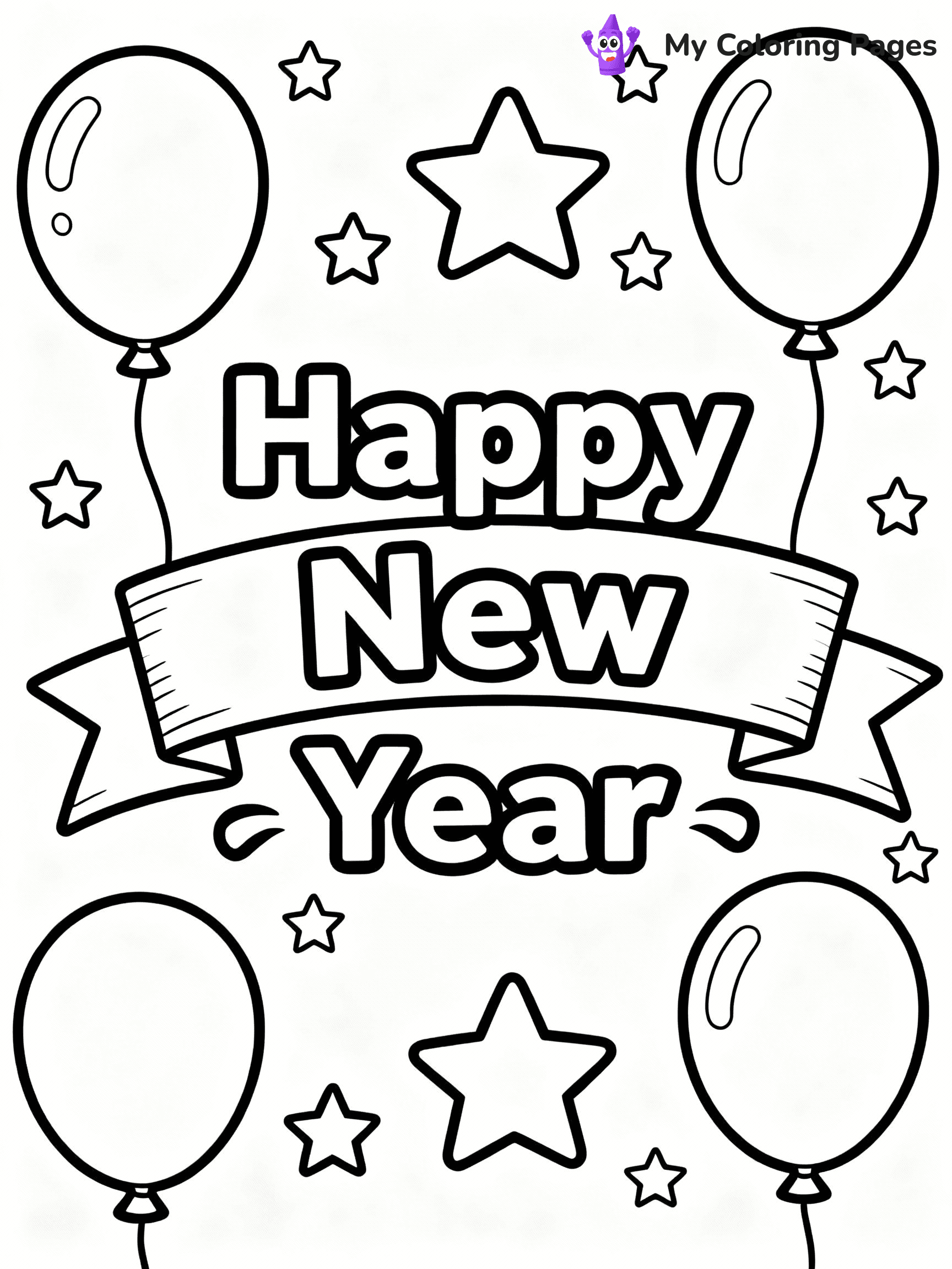 New Years Coloring Pages - 13
