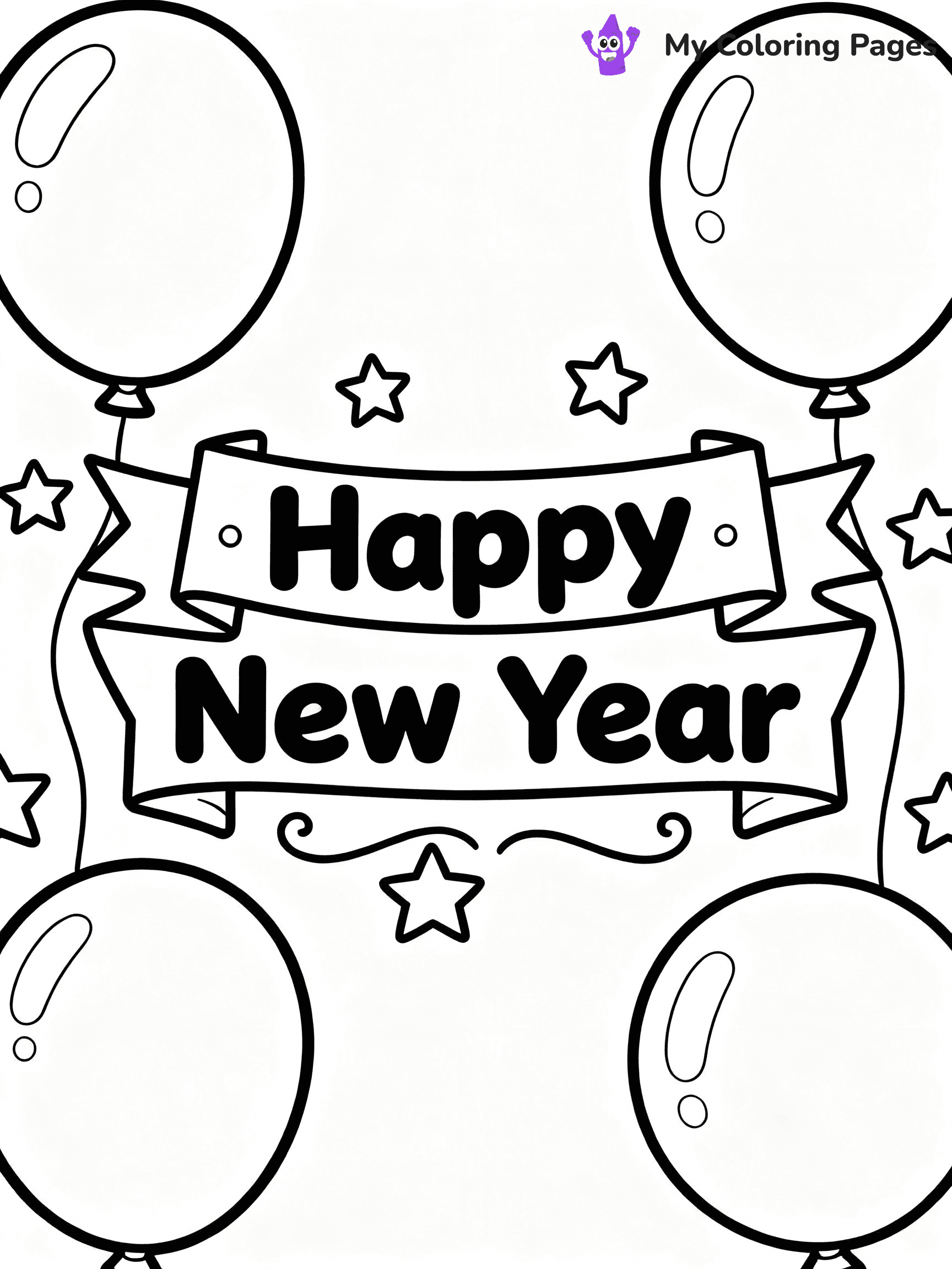 New Years Coloring Pages - 12