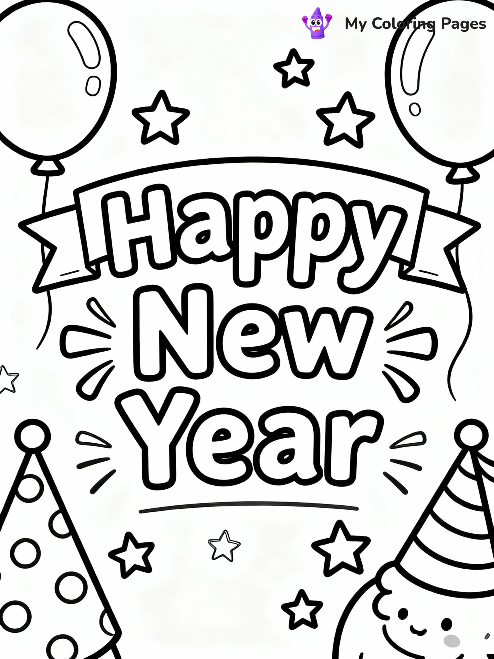 New Years Coloring Pages - 11