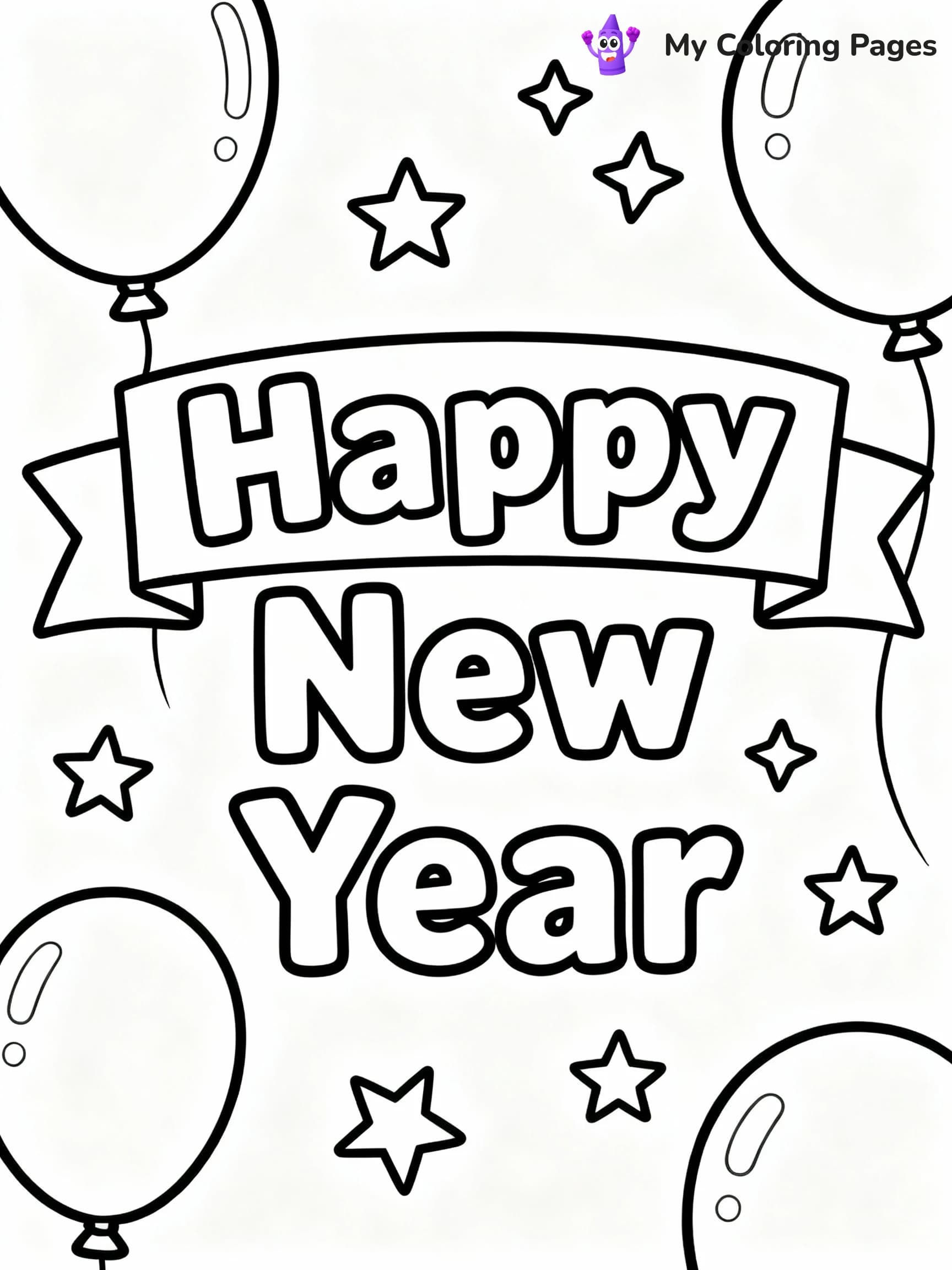 New Years Coloring Pages - 10