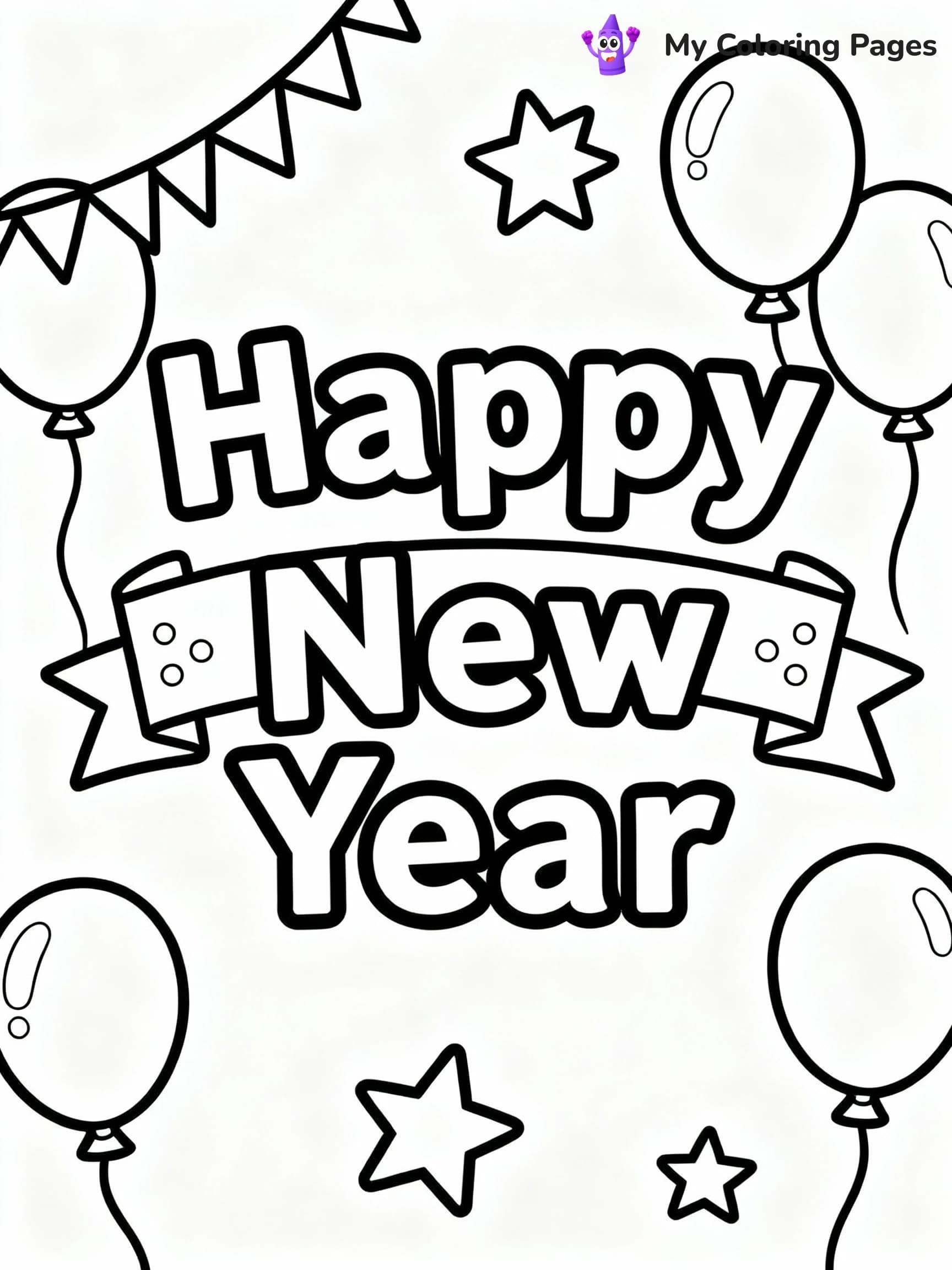 New Years Coloring Pages - 9