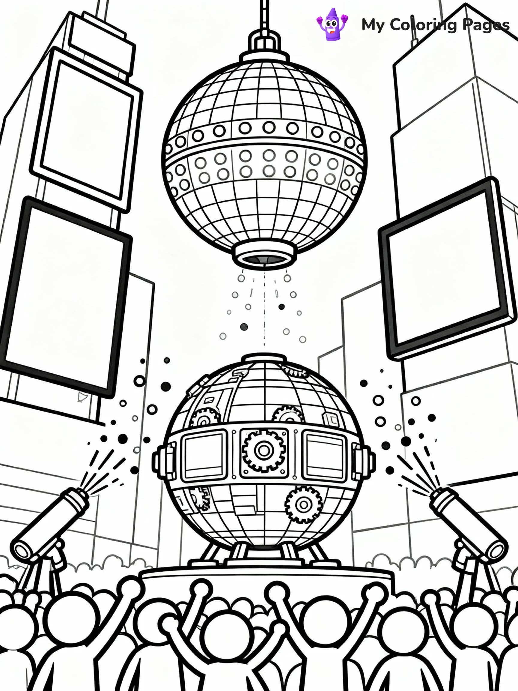 New Years Coloring Pages - 1