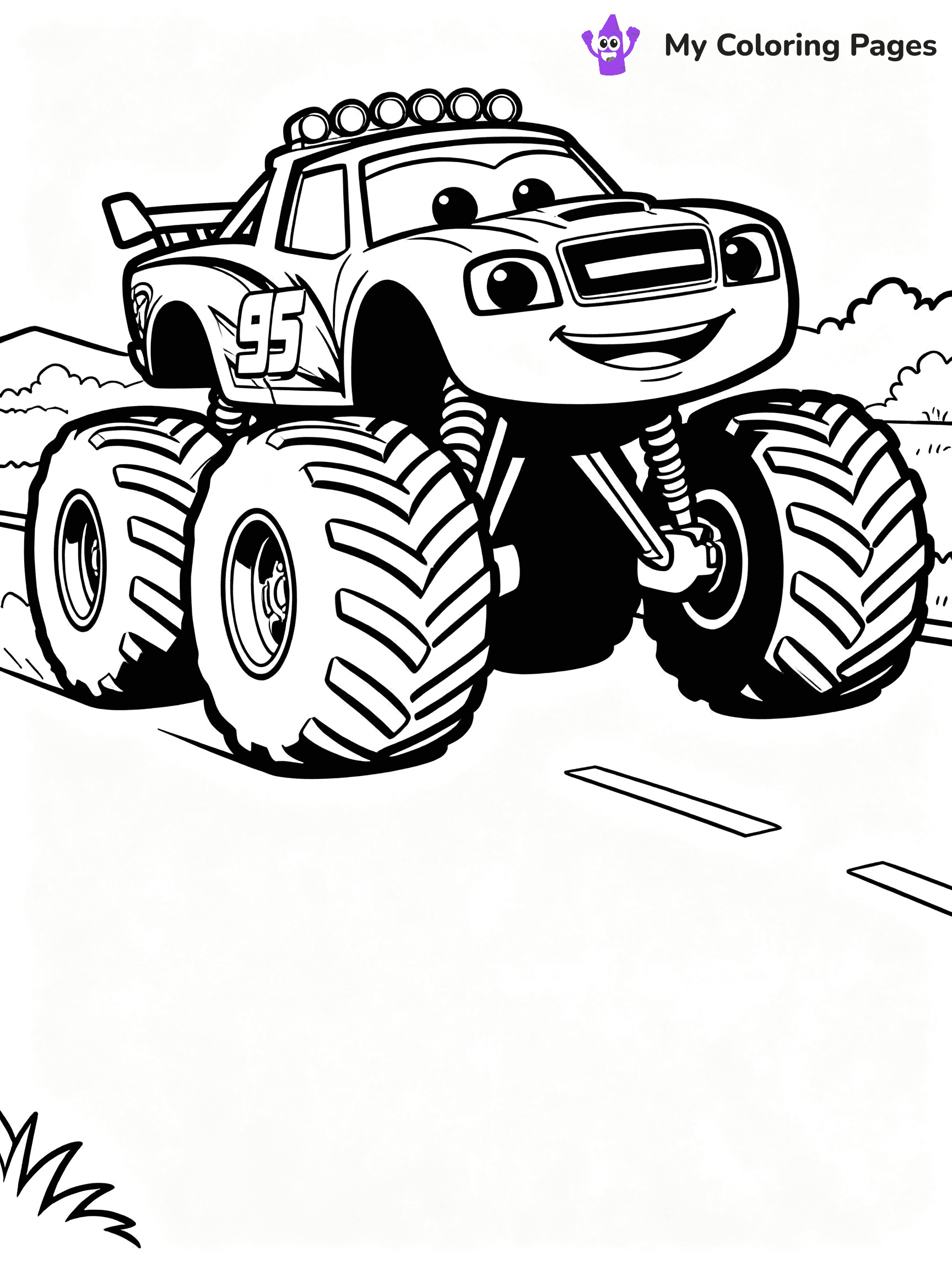 Blaze Coloring Pages - 33