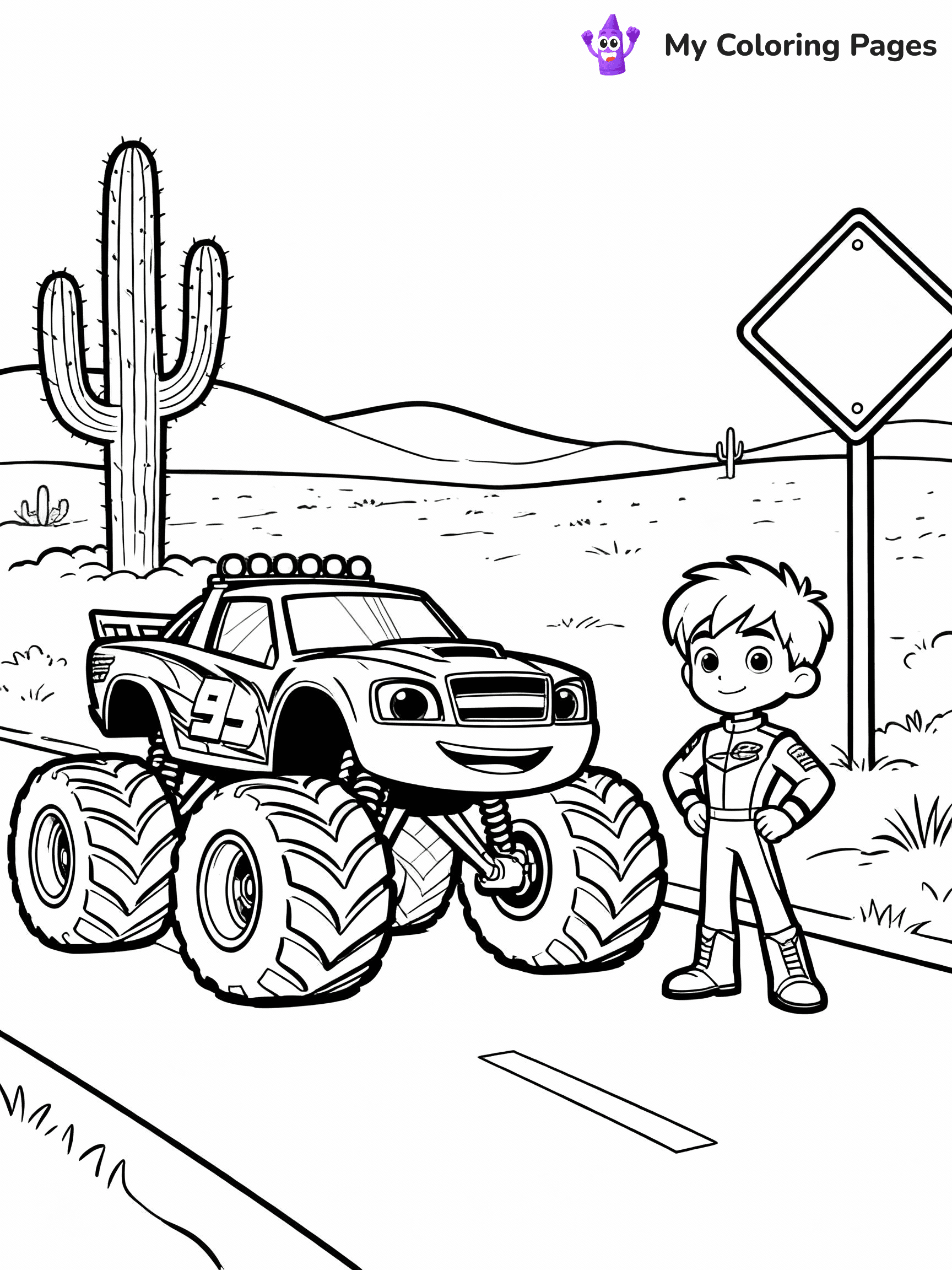 Blaze Coloring Pages - 21