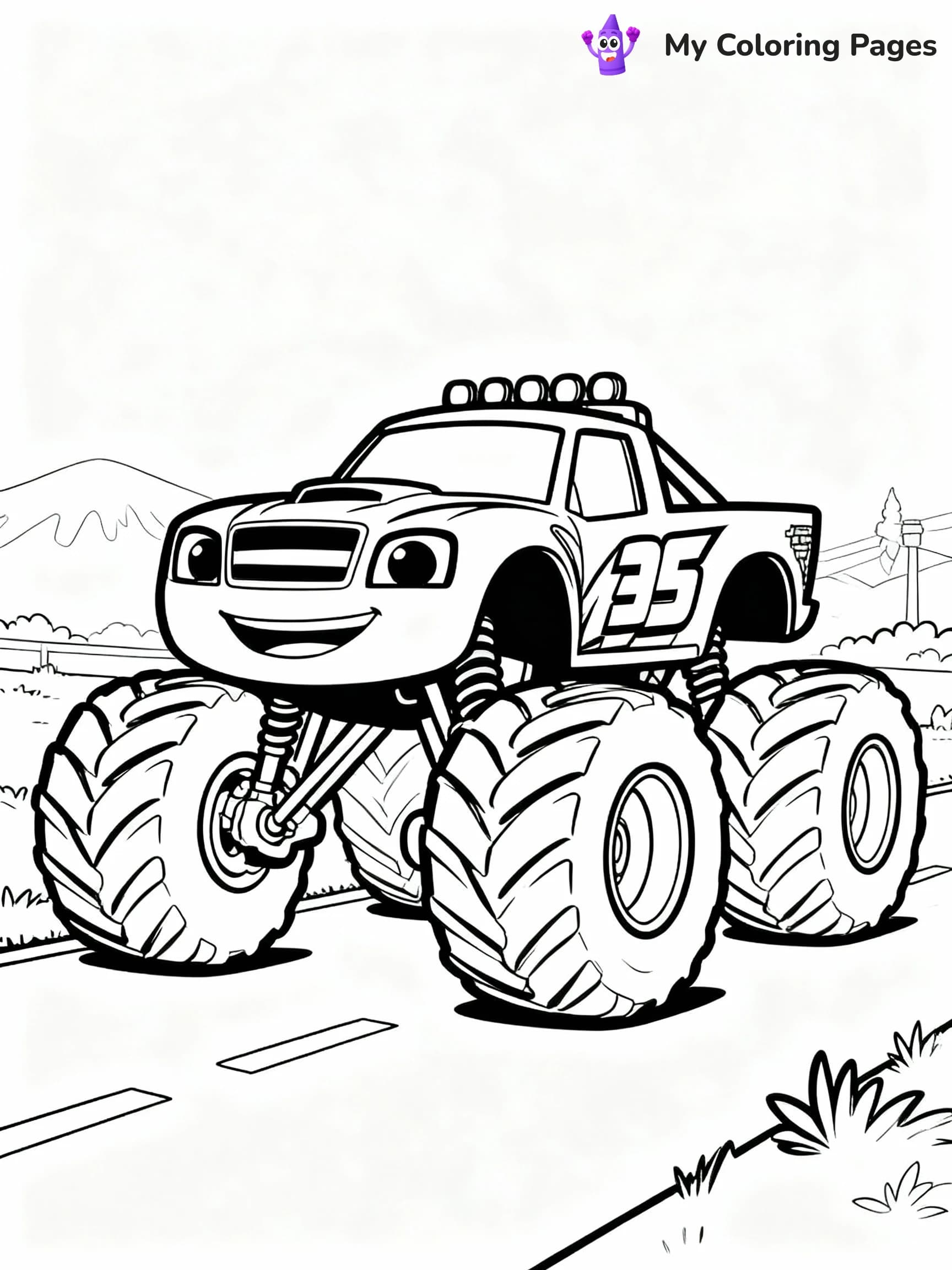 Blaze Coloring Pages - 20