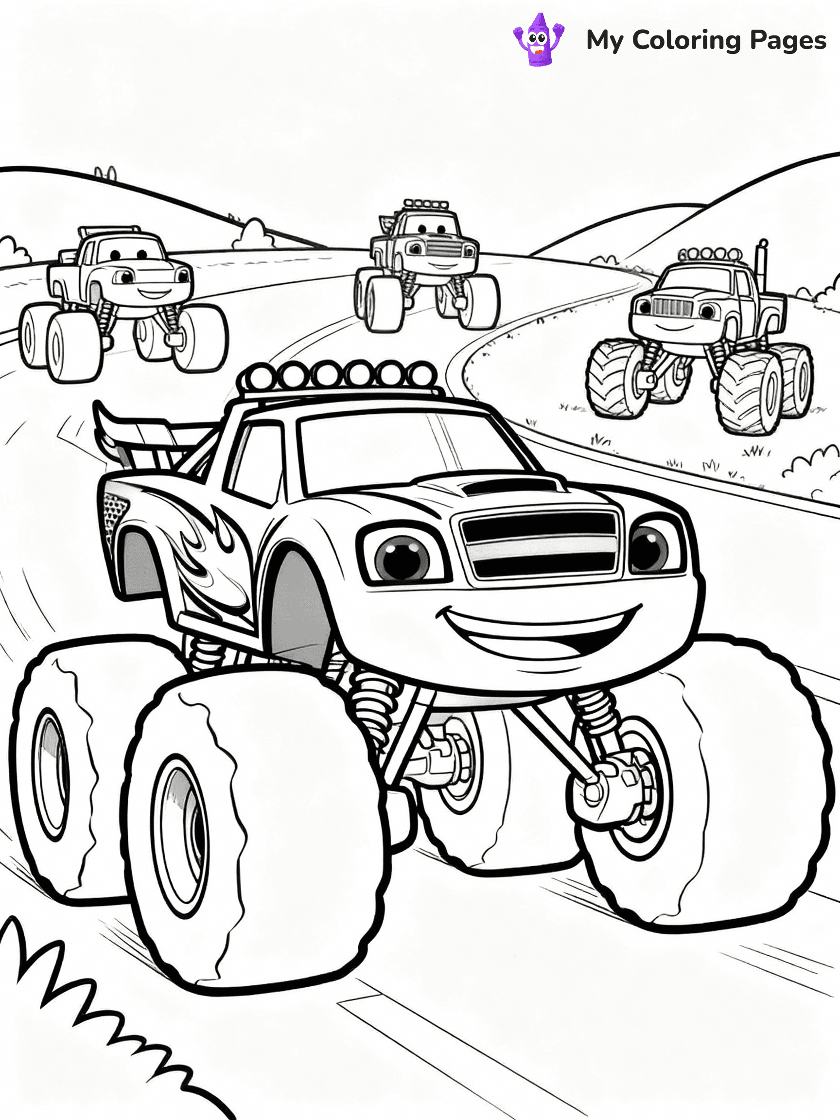 Blaze Coloring Pages - 17