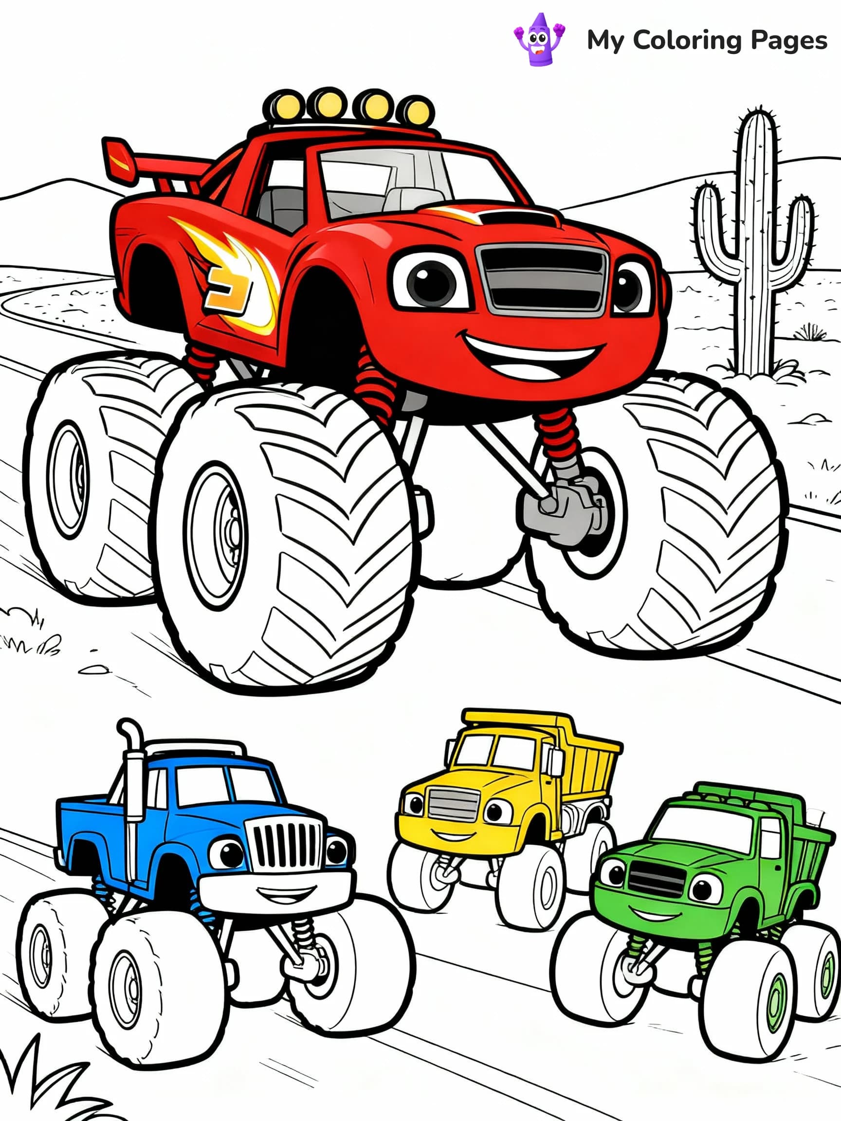 Blaze Coloring Pages - 13