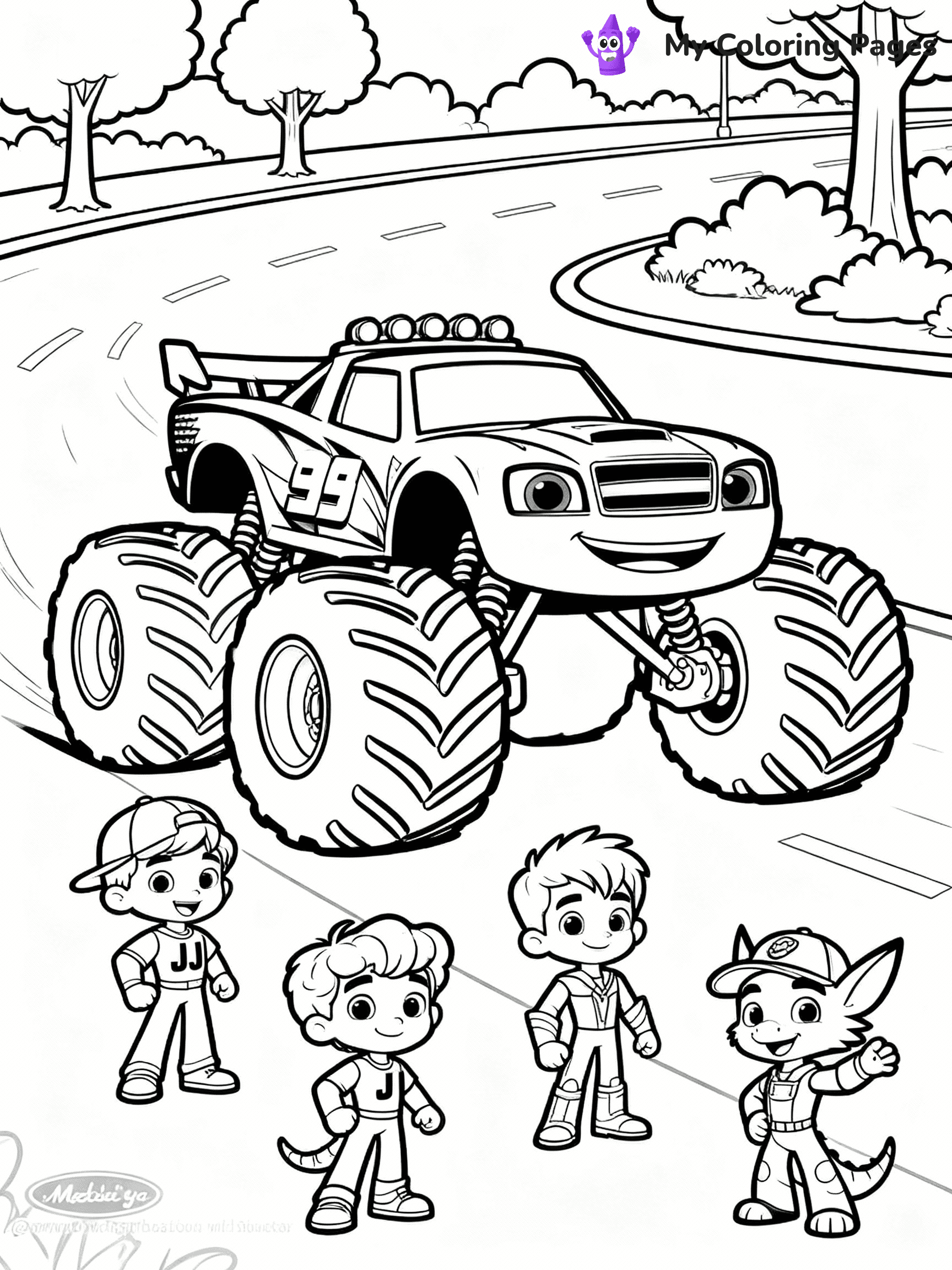 Blaze Coloring Pages - 10