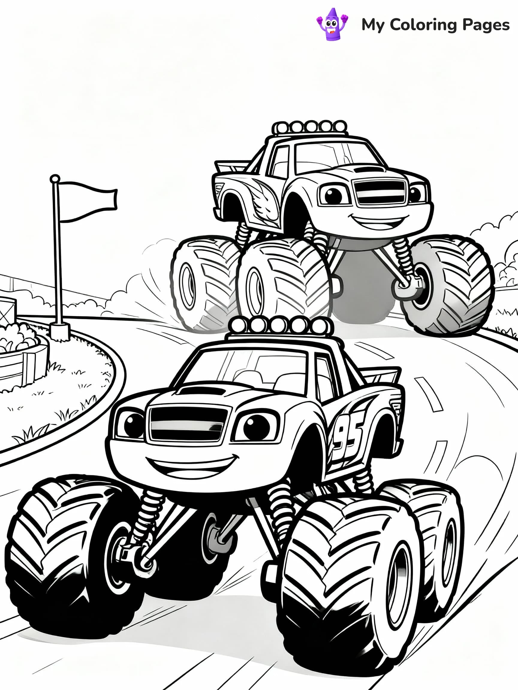 Blaze Coloring Pages - 7