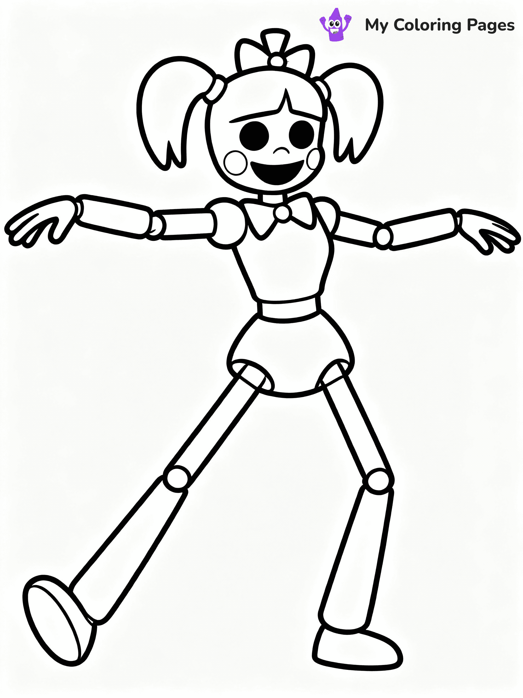 ⚠️ CRITICAL REQUIREMENT - ABSOLUTE BLACK AND WHITE ONLY ⚠️
This MUST be a BLACK AND WHITE line drawing ONLY. NO COLORS whatsoever.
- ONLY pure black lines (#000000) on pure white background (#FFFFFF)
- ABSOLUTELY NO colors, NO shading, NO gradients, NO grayscale
- If there are ANY colors in the output, the image is REJECTED
- This is a COLORING PAGE - meant to be COLORED IN by children
- The output must be UNCOLORED line art ready for coloring
⚠️ SUBJECT TO DRAW: Mommy Long Legs from Poppy Playtime in cartoon horror style, stretching out her long arms, playful pose
(REMEMBER: Output must be BLACK AND WHITE line art only, NOT colored!)
# COLORING PAGE: BLACK OUTLINES ONLY - WHITE BACKGROUND MANDATORY
Create a **coloring book page** using EXACTLY two values: black lines, white space.
## NON-NEGOTIABLE BINARY RULES
- **ONLY #000000 (black) and #FFFFFF (white)** - NO other values exist
- **EVERY PIXEL = BLACK OR WHITE** - no gray/shading/antialiasing
- **WHITE BACKGROUND MANDATORY** - entire canvas stays white
- **ALL SHAPES HOLLOW** - everything is empty outlines waiting to be colored
- **FORBIDDEN:** fills, shading, gradients, patterns, textures, colors
- **NO SOLID REGIONS** - if it's not a thin line, it's wrong
## Universal Line Standards
- Black outlines ONLY - thin, uniform weight
- Every shape completely empty inside
- Closed contours suitable for coloring
- Simple flat illustration - zero depth/3D/realism
- **Style:** Whimsical Doodle Art Alley - rounded, friendly outlines (unless specified)
## Everything = Outline Only
- Characters/animals: hollow shapes
- Objects/clothing: empty contours
- Backgrounds/scenery: line work only
- Natural elements: outlined forms
- Dark/night areas: don't exist (use outlined symbols)
- Textures/patterns: convert to simple lines
## The Test
Can a child color EVERY white space with crayons? If any area is pre-filled/shaded/gray or colored in, it FAILS. Every shape must be waiting to receive color.
**FINAL OUTPUT**: Binary coloring page. Black lines define shapes. White spaces ready for coloring. Nothing else exists. No exceptions. Print-ready.
⚠️ FINAL REMINDER: Draw the subject "Mommy Long Legs from Poppy Playtime in cartoon horror style, stretching out her long arms, playful pose" as BLACK AND WHITE line art. Zero colors in output.