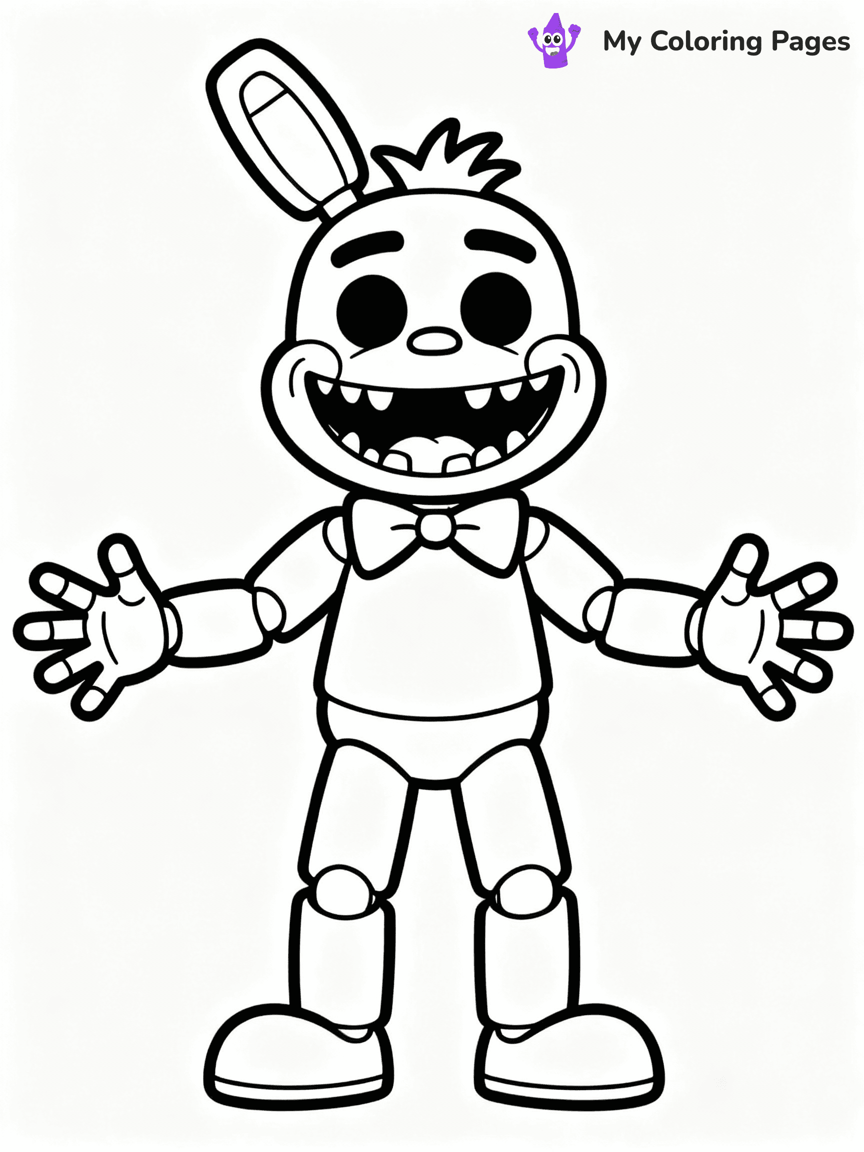 ⚠️ CRITICAL REQUIREMENT - ABSOLUTE BLACK AND WHITE ONLY ⚠️
This MUST be a BLACK AND WHITE line drawing ONLY. NO COLORS whatsoever.
- ONLY pure black lines (#000000) on pure white background (#FFFFFF)
- ABSOLUTELY NO colors, NO shading, NO gradients, NO grayscale
- If there are ANY colors in the output, the image is REJECTED
- This is a COLORING PAGE - meant to be COLORED IN by children
- The output must be UNCOLORED line art ready for coloring
⚠️ SUBJECT TO DRAW: Huggy Wuggy from Poppy Playtime in cartoon horror style, looming with a wide grin, hands outstretched
(REMEMBER: Output must be BLACK AND WHITE line art only, NOT colored!)
# COLORING PAGE: BLACK OUTLINES ONLY - WHITE BACKGROUND MANDATORY
Create a **coloring book page** using EXACTLY two values: black lines, white space.
## NON-NEGOTIABLE BINARY RULES
- **ONLY #000000 (black) and #FFFFFF (white)** - NO other values exist
- **EVERY PIXEL = BLACK OR WHITE** - no gray/shading/antialiasing
- **WHITE BACKGROUND MANDATORY** - entire canvas stays white
- **ALL SHAPES HOLLOW** - everything is empty outlines waiting to be colored
- **FORBIDDEN:** fills, shading, gradients, patterns, textures, colors
- **NO SOLID REGIONS** - if it's not a thin line, it's wrong
## Universal Line Standards
- Black outlines ONLY - thin, uniform weight
- Every shape completely empty inside
- Closed contours suitable for coloring
- Simple flat illustration - zero depth/3D/realism
- **Style:** Whimsical Doodle Art Alley - rounded, friendly outlines (unless specified)
## Everything = Outline Only
- Characters/animals: hollow shapes
- Objects/clothing: empty contours
- Backgrounds/scenery: line work only
- Natural elements: outlined forms
- Dark/night areas: don't exist (use outlined symbols)
- Textures/patterns: convert to simple lines
## The Test
Can a child color EVERY white space with crayons? If any area is pre-filled/shaded/gray or colored in, it FAILS. Every shape must be waiting to receive color.
**FINAL OUTPUT**: Binary coloring page. Black lines define shapes. White spaces ready for coloring. Nothing else exists. No exceptions. Print-ready.
⚠️ FINAL REMINDER: Draw the subject "Huggy Wuggy from Poppy Playtime in cartoon horror style, looming with a wide grin, hands outstretched" as BLACK AND WHITE line art. Zero colors in output.