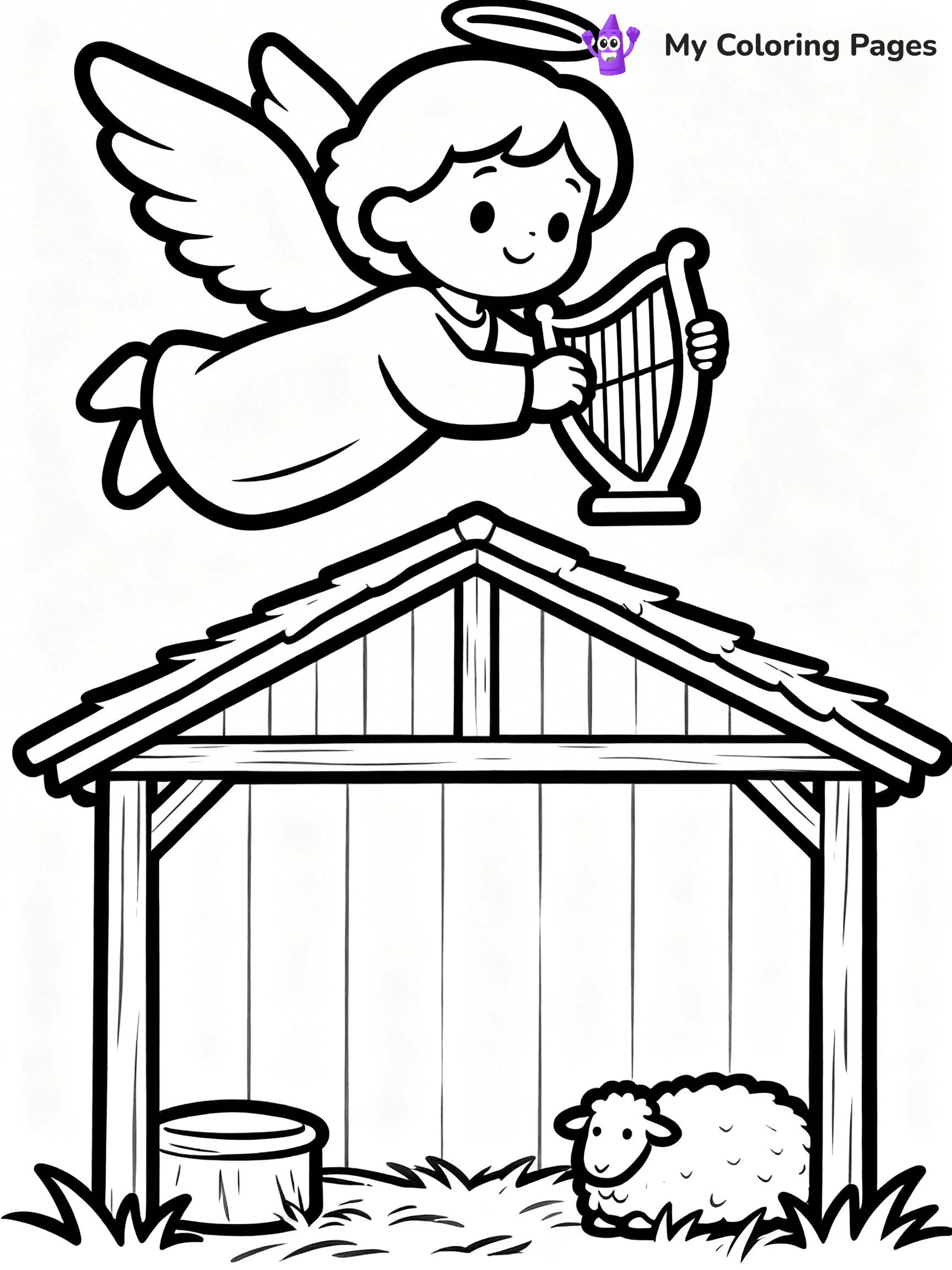 Easy Religious Christmas Coloring Pages - 100