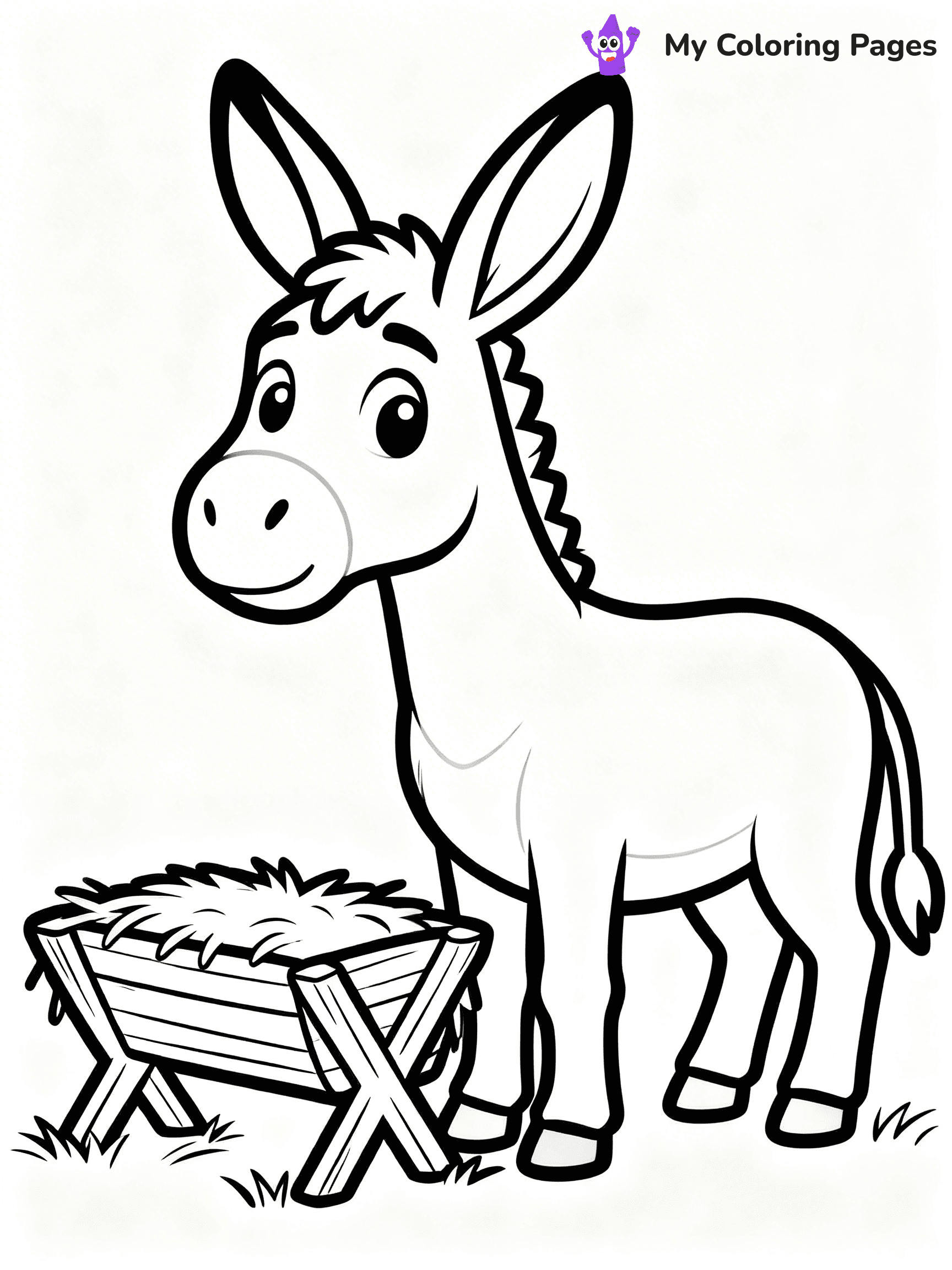 Easy Religious Christmas Coloring Pages - 69