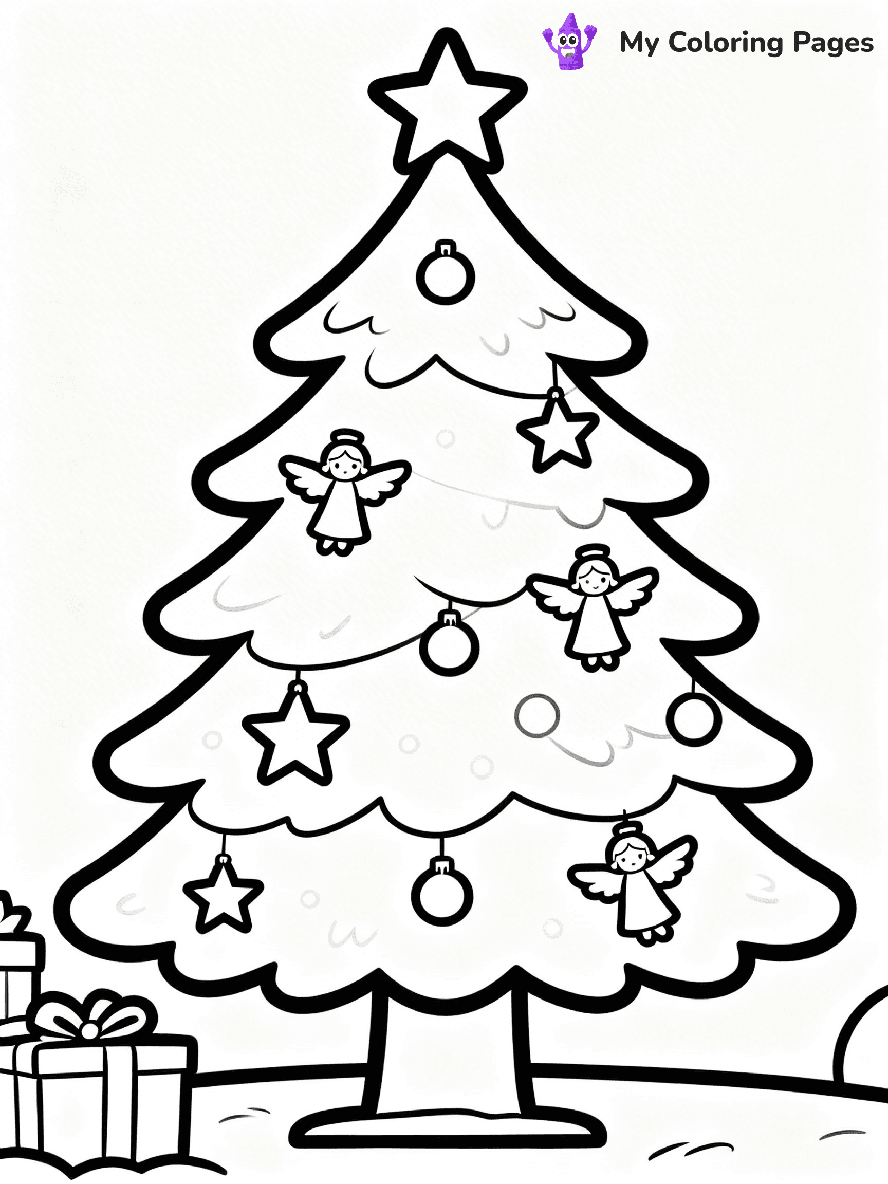 Easy Religious Christmas Coloring Pages - 45