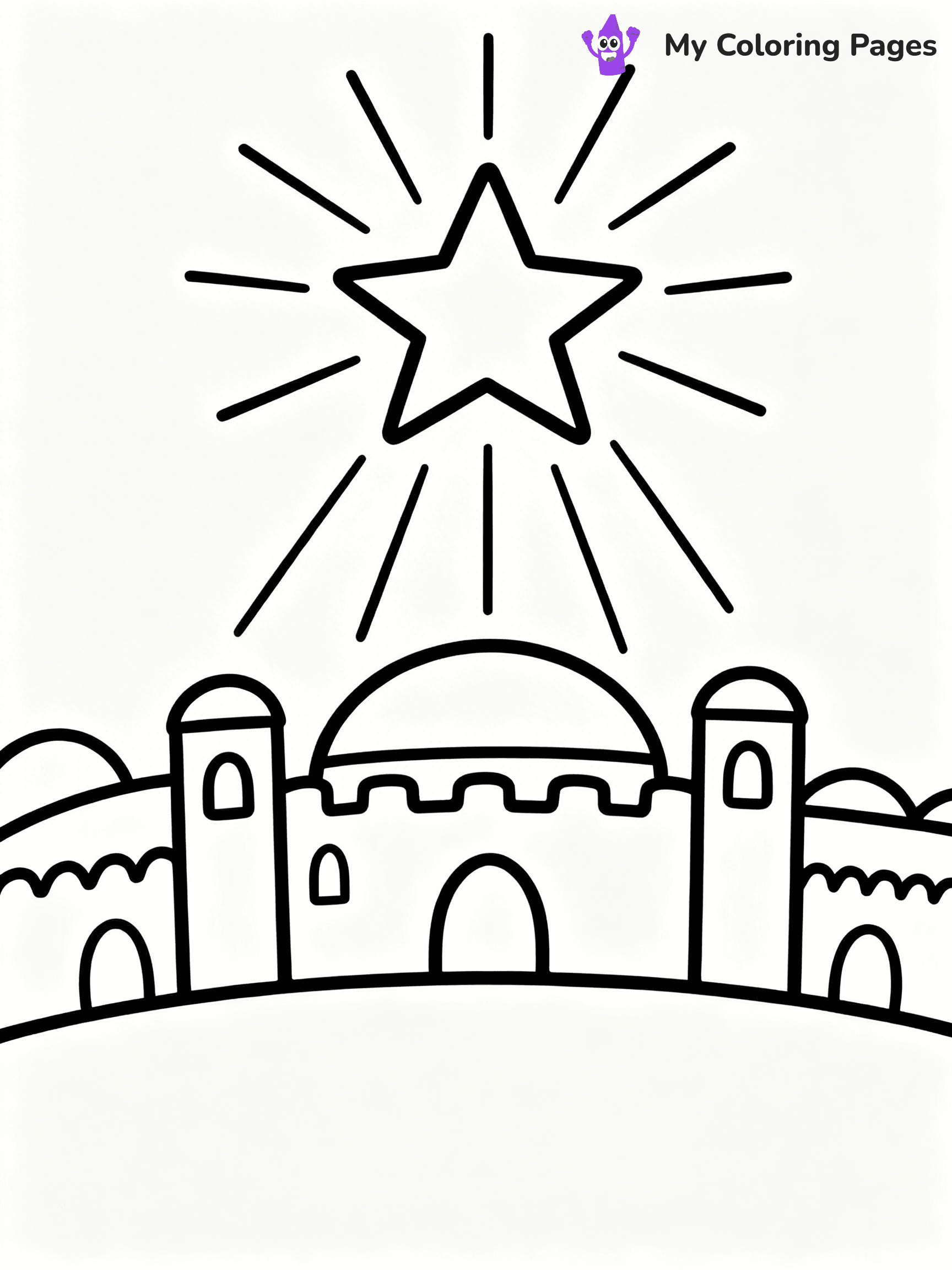Easy Religious Christmas Coloring Pages - 35