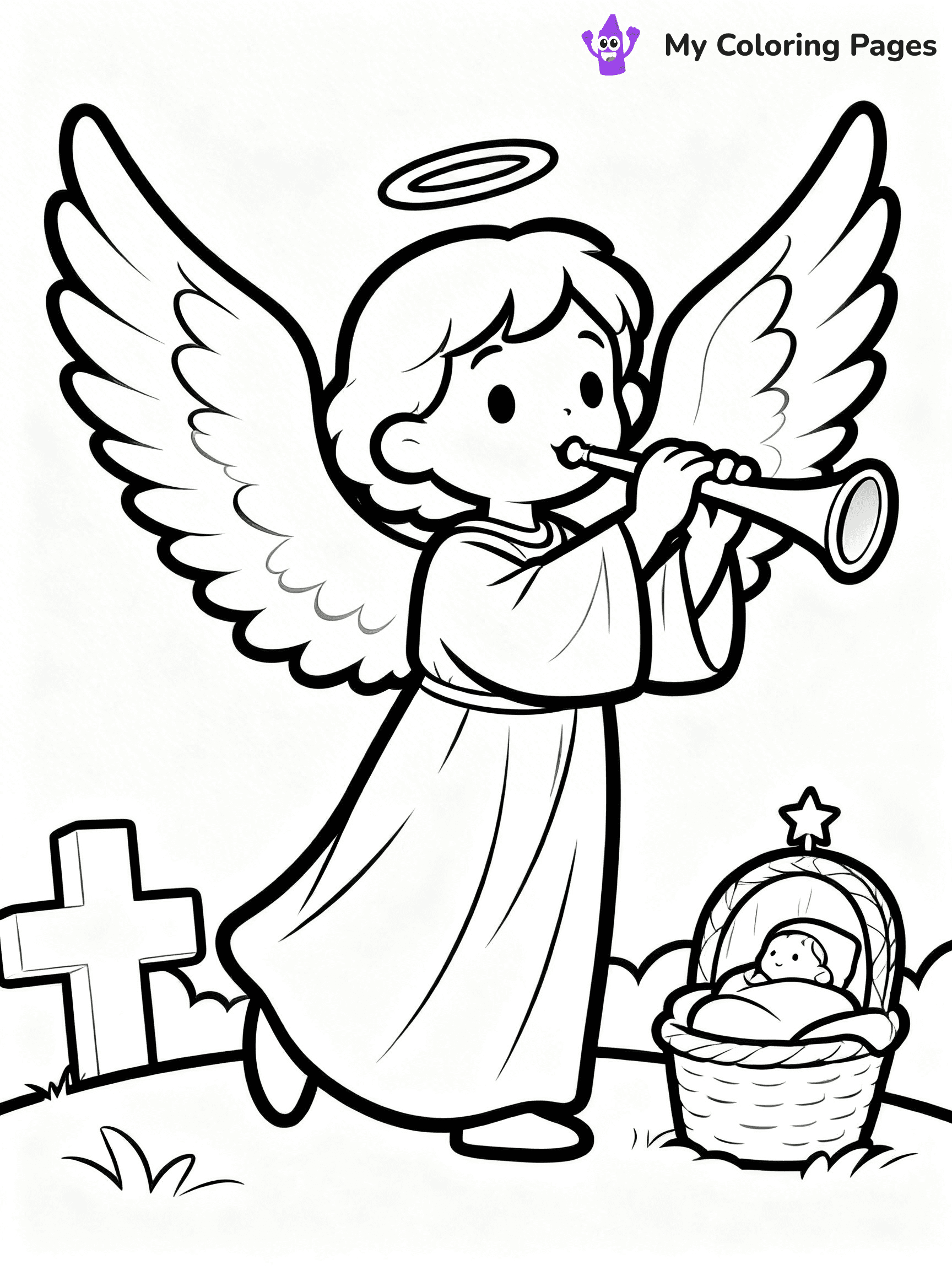 Easy Religious Christmas Coloring Pages - 32