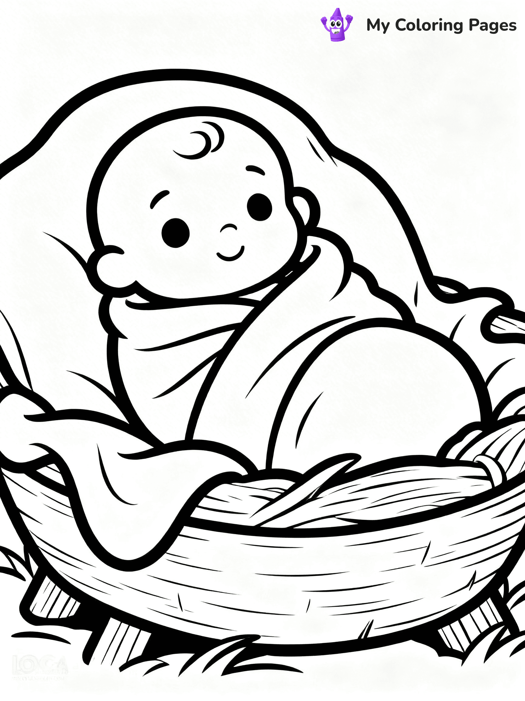 Easy Religious Christmas Coloring Pages - 11