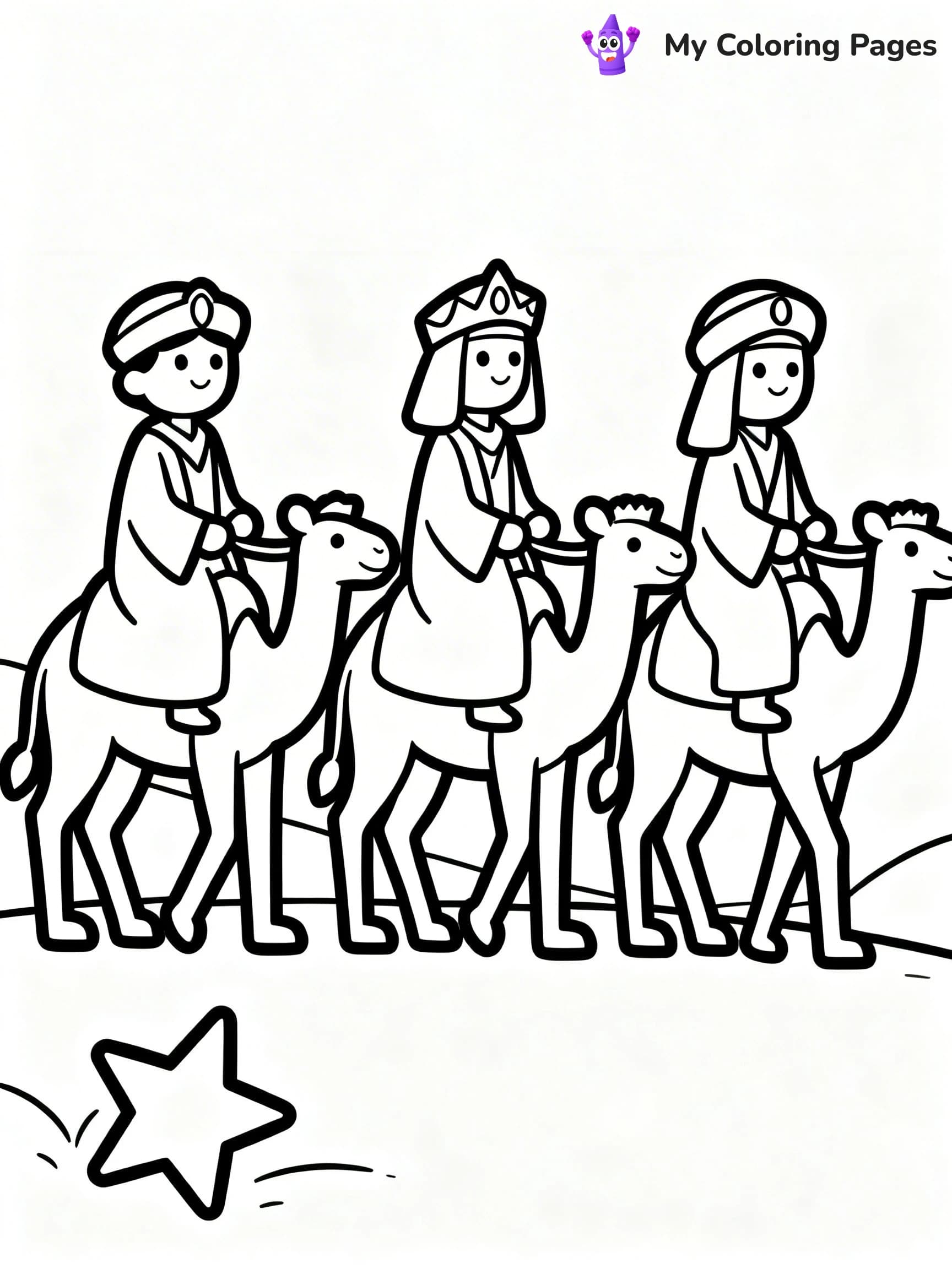 Easy Religious Christmas Coloring Pages - 8