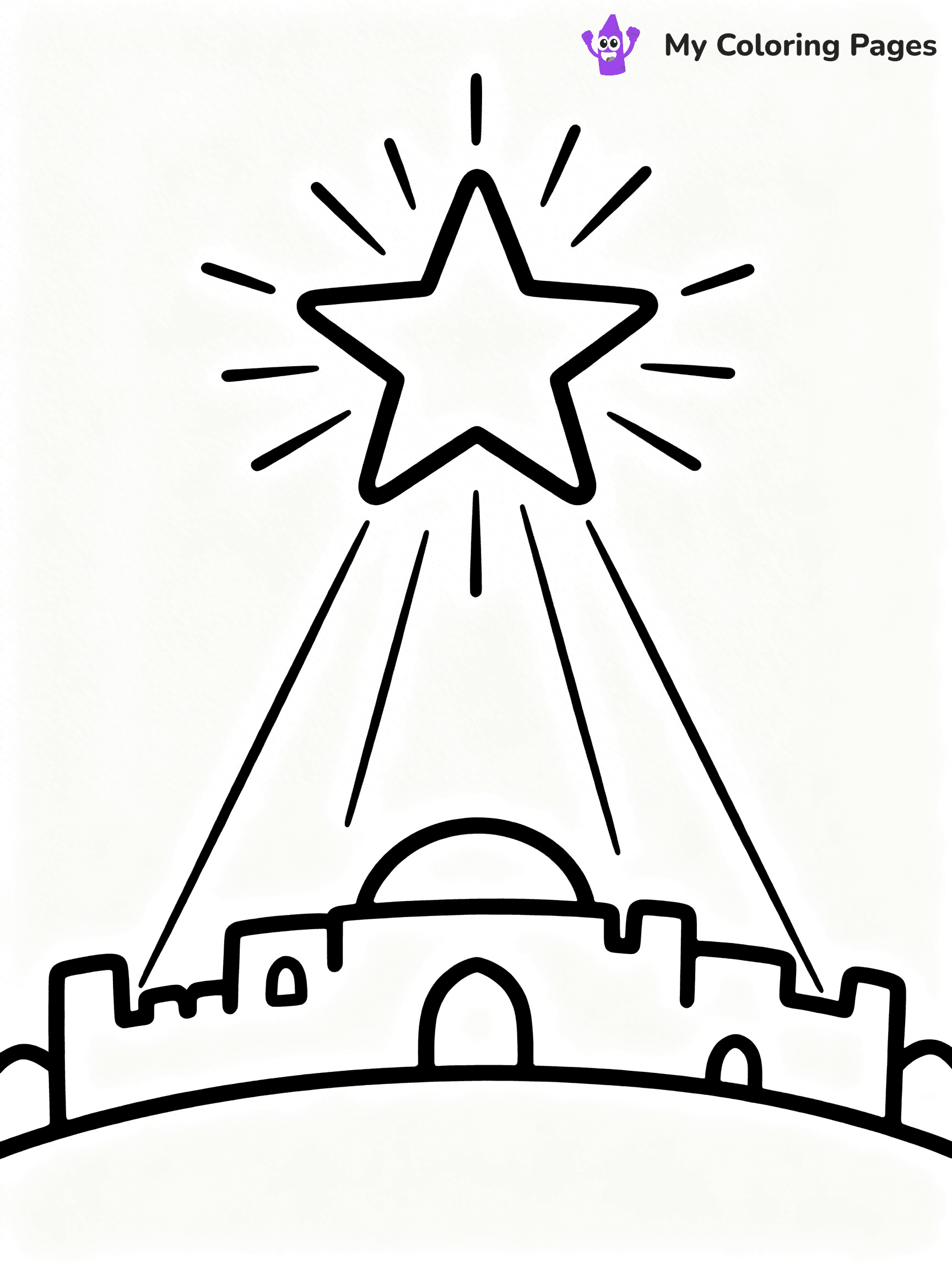 Easy Religious Christmas Coloring Pages - 3