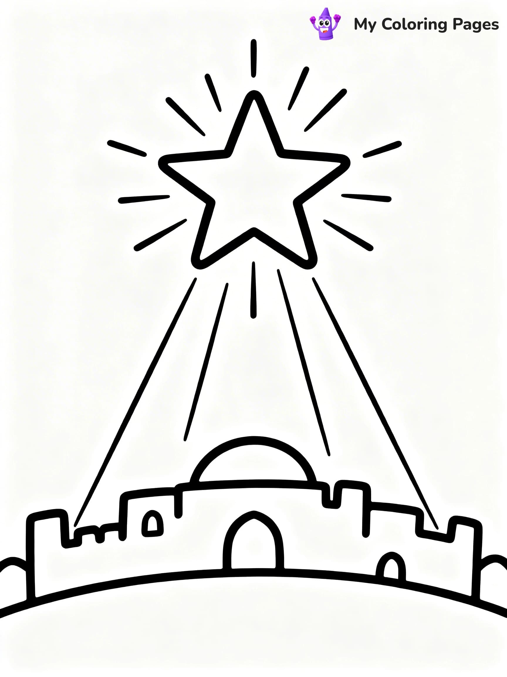 Easy Religious Christmas Coloring Pages - 3